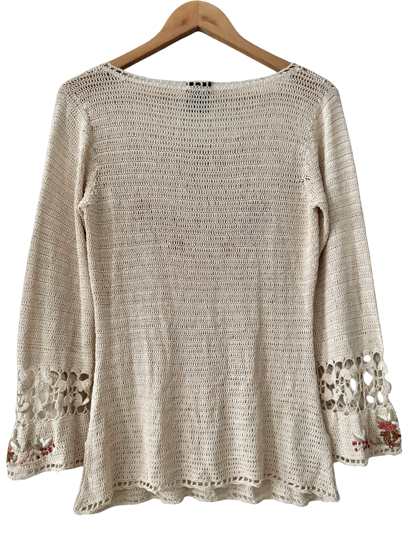 Vintage Y2K Boho Riviera Crochet Knit (M)