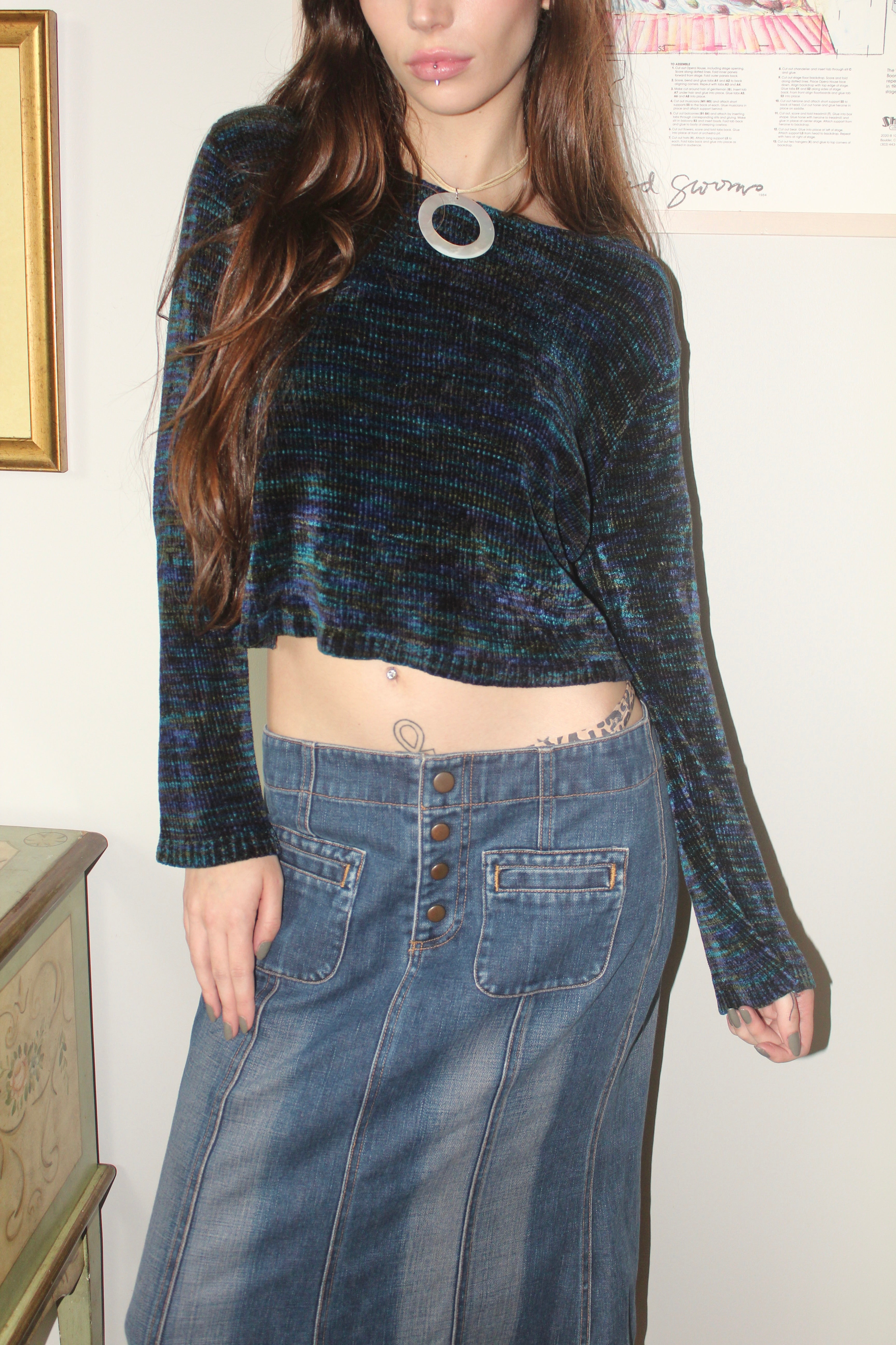 Vintage 90s Cozy Melange Chenille Knit (S)