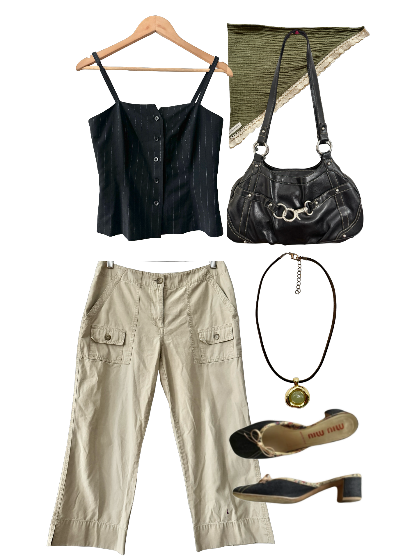 Vintage Y2K Downtown Darling Capris (M)
