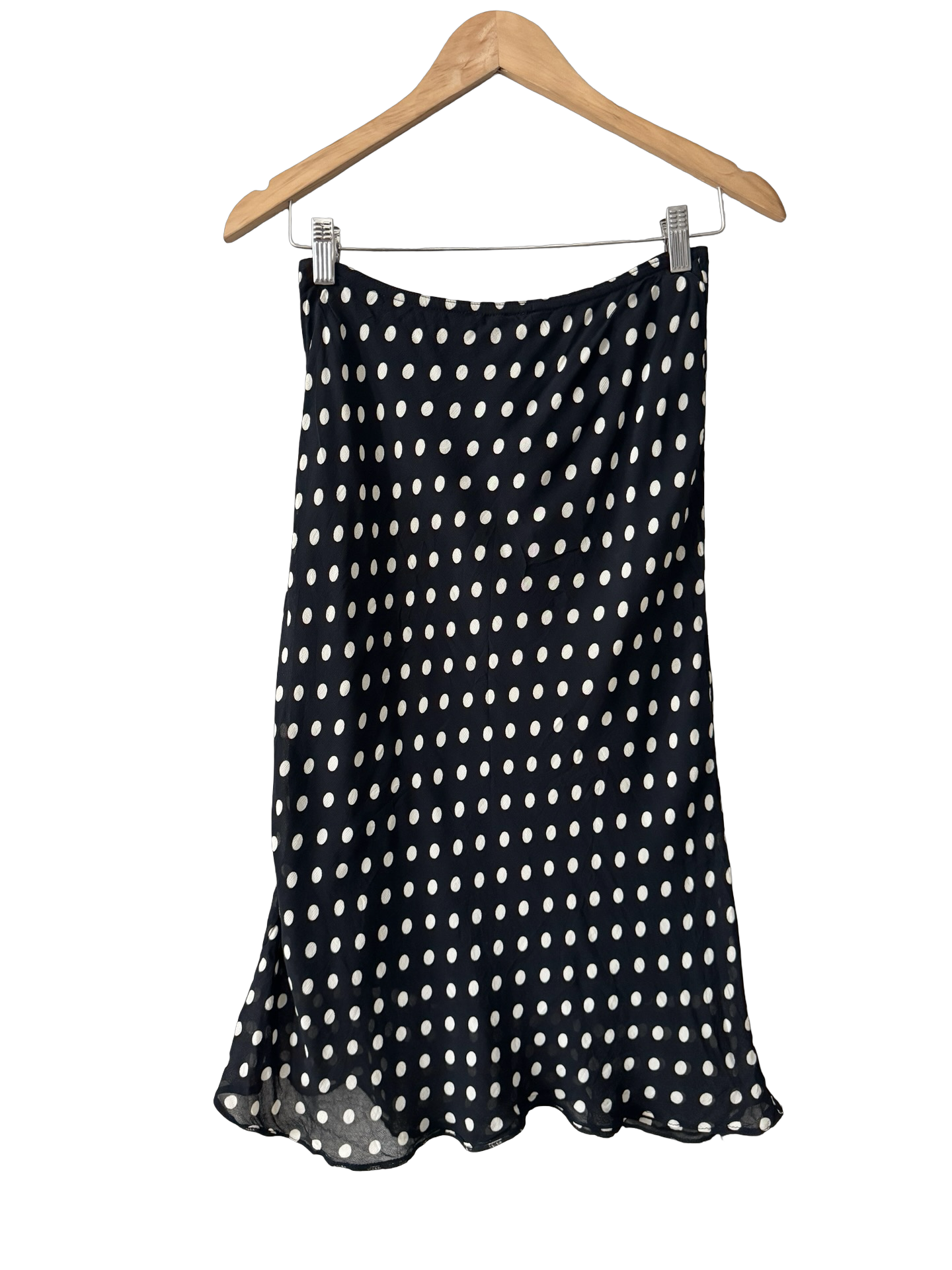 Vintage Y2K Paris Polka Dot Midi Skirt (S)