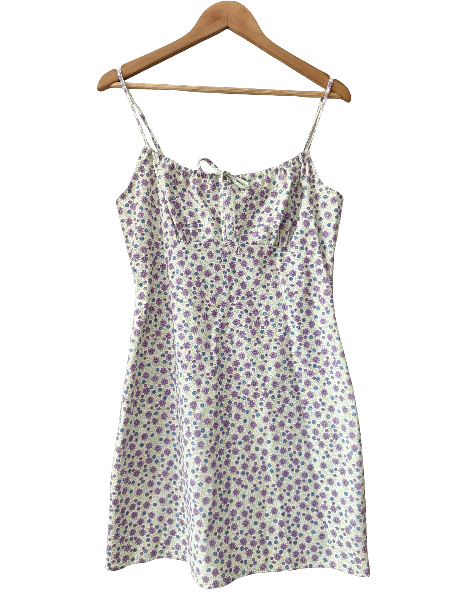 Vintage 90s Ditsy Cotton Mini Dress (M)