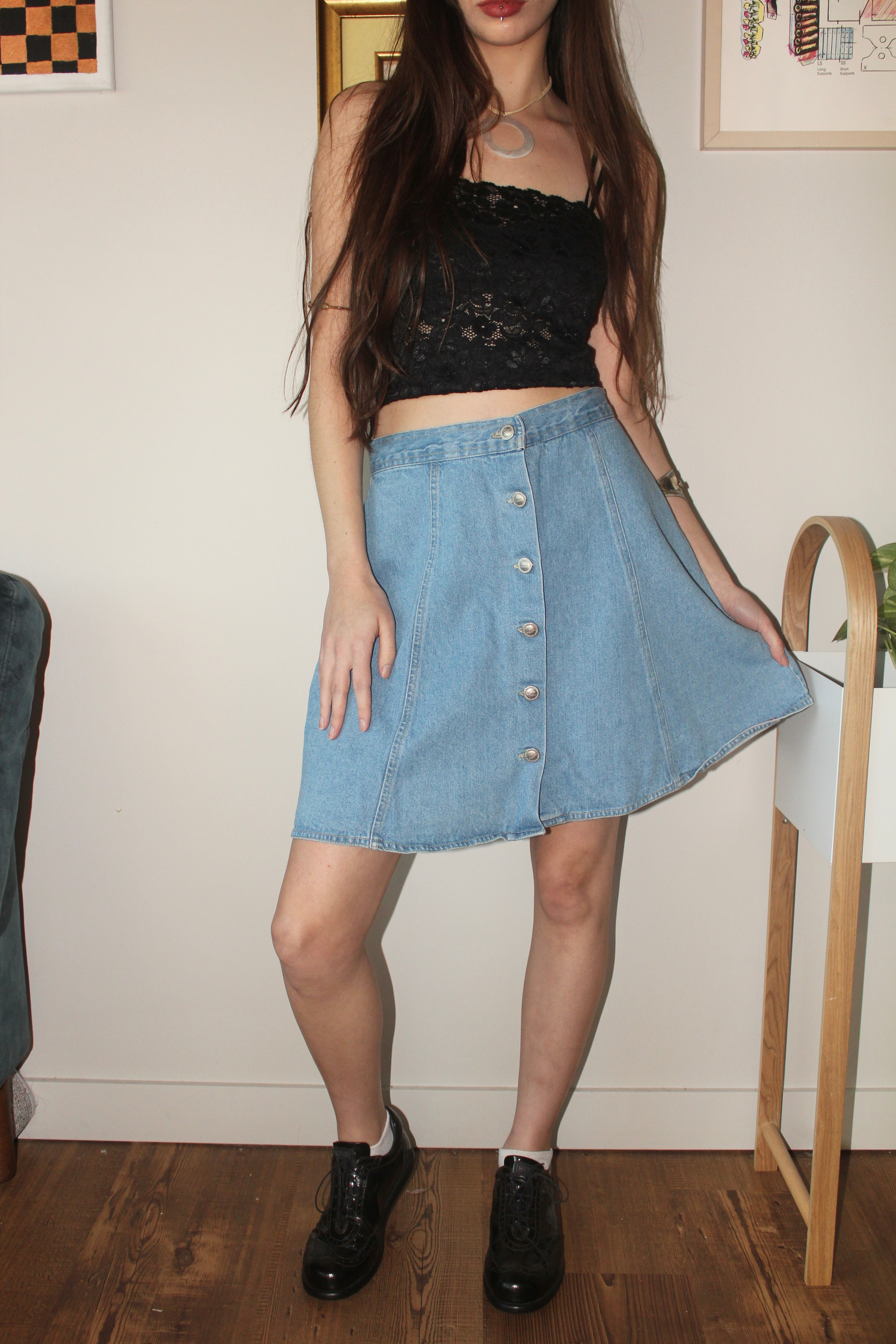 Vintage 90s Denim Skirt (S)