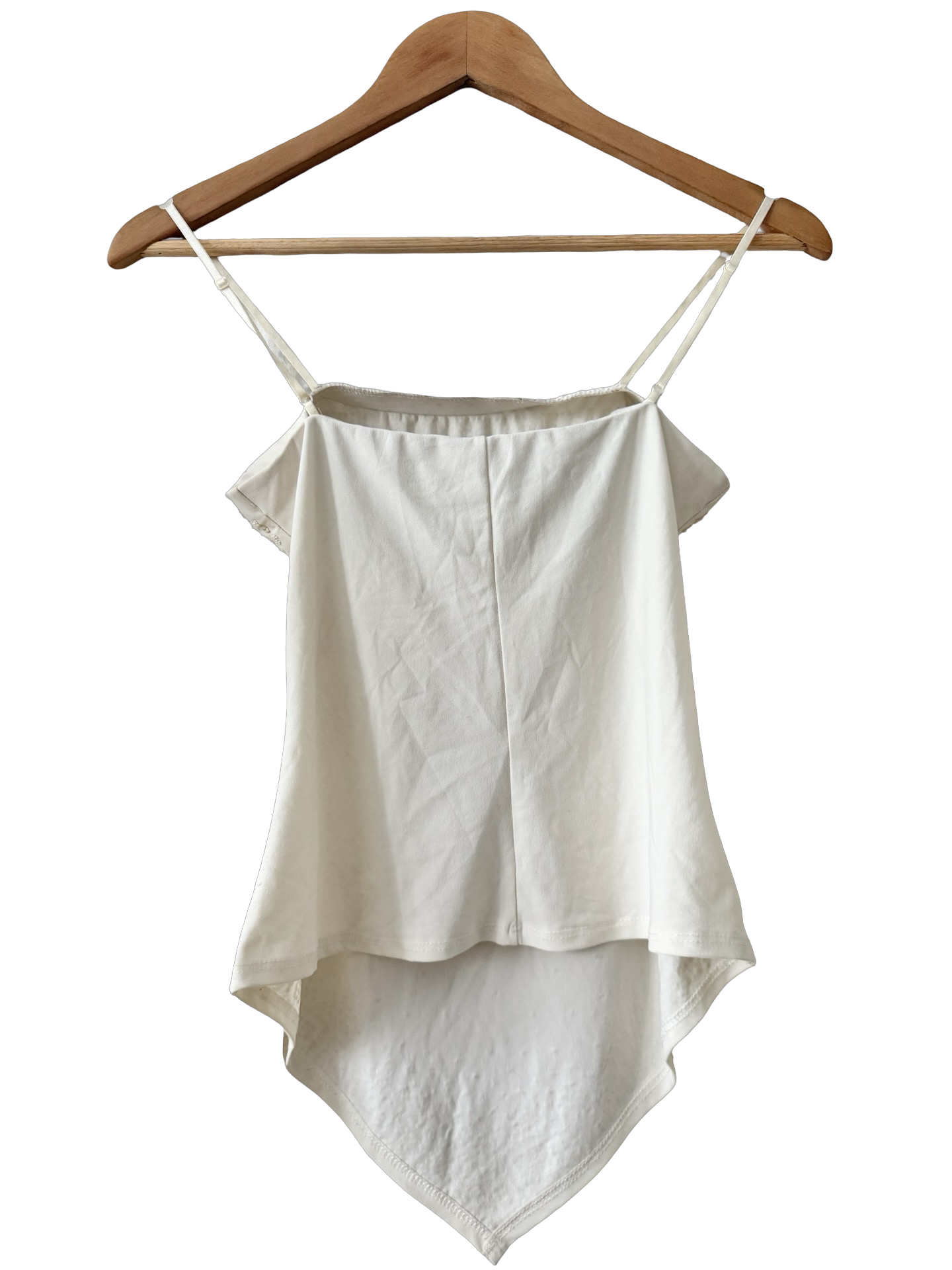 Vintage Y2K Angel Eyelet Handkerchief Top (S-M)