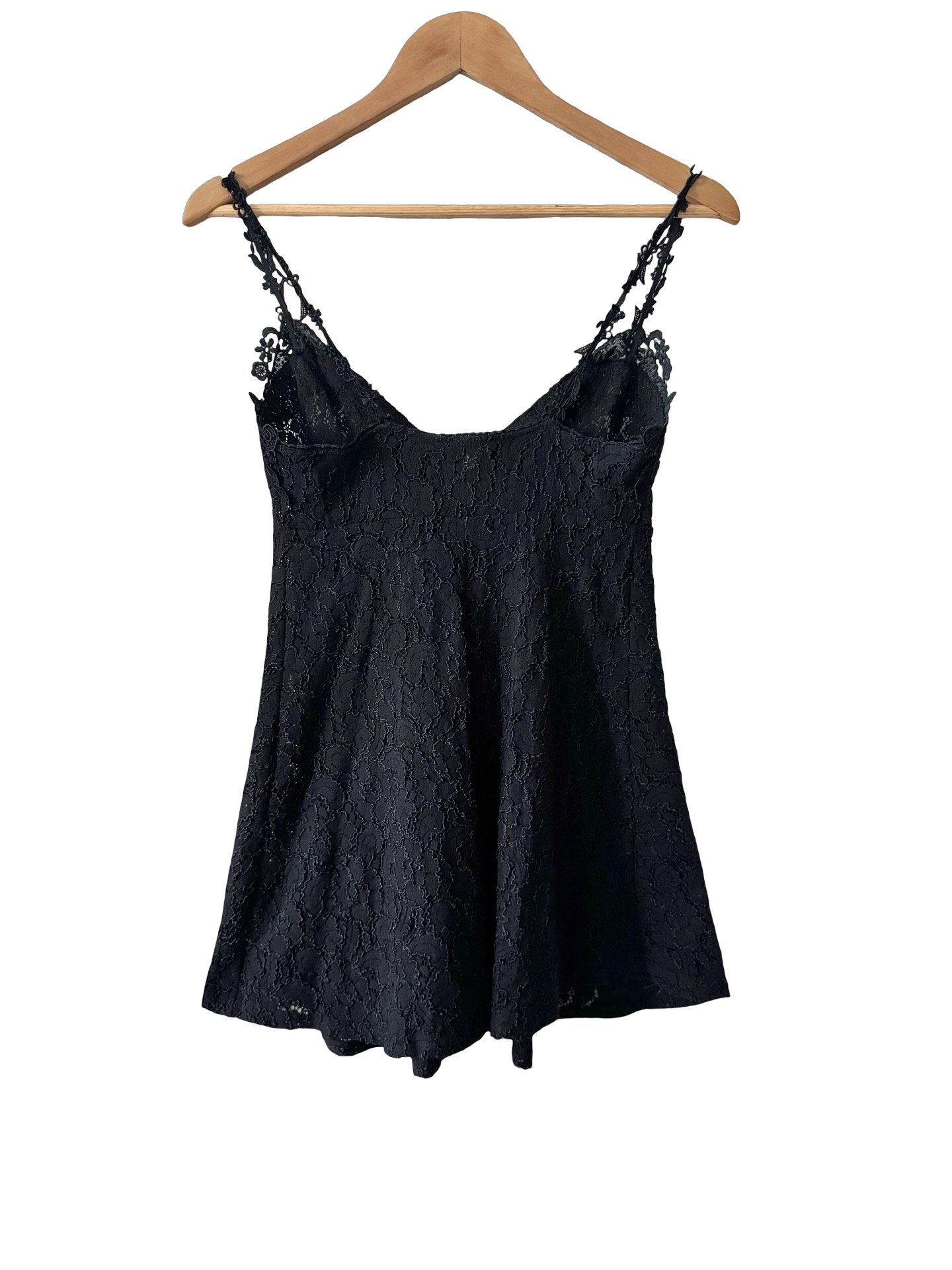 Vintage Y2K Romantic Lace Swing Mini Dress (S)