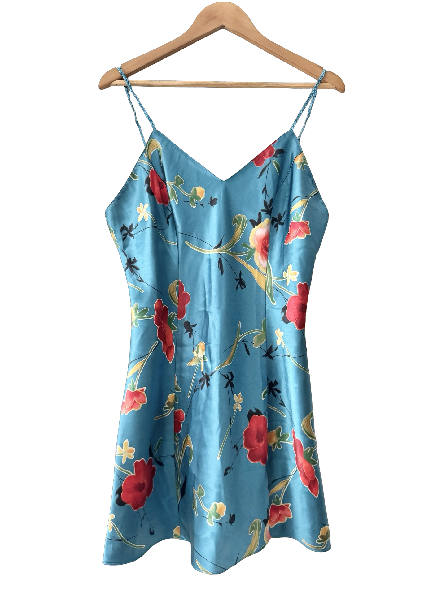 Vintage 90s Dreamy Foral Braided Slip (L)