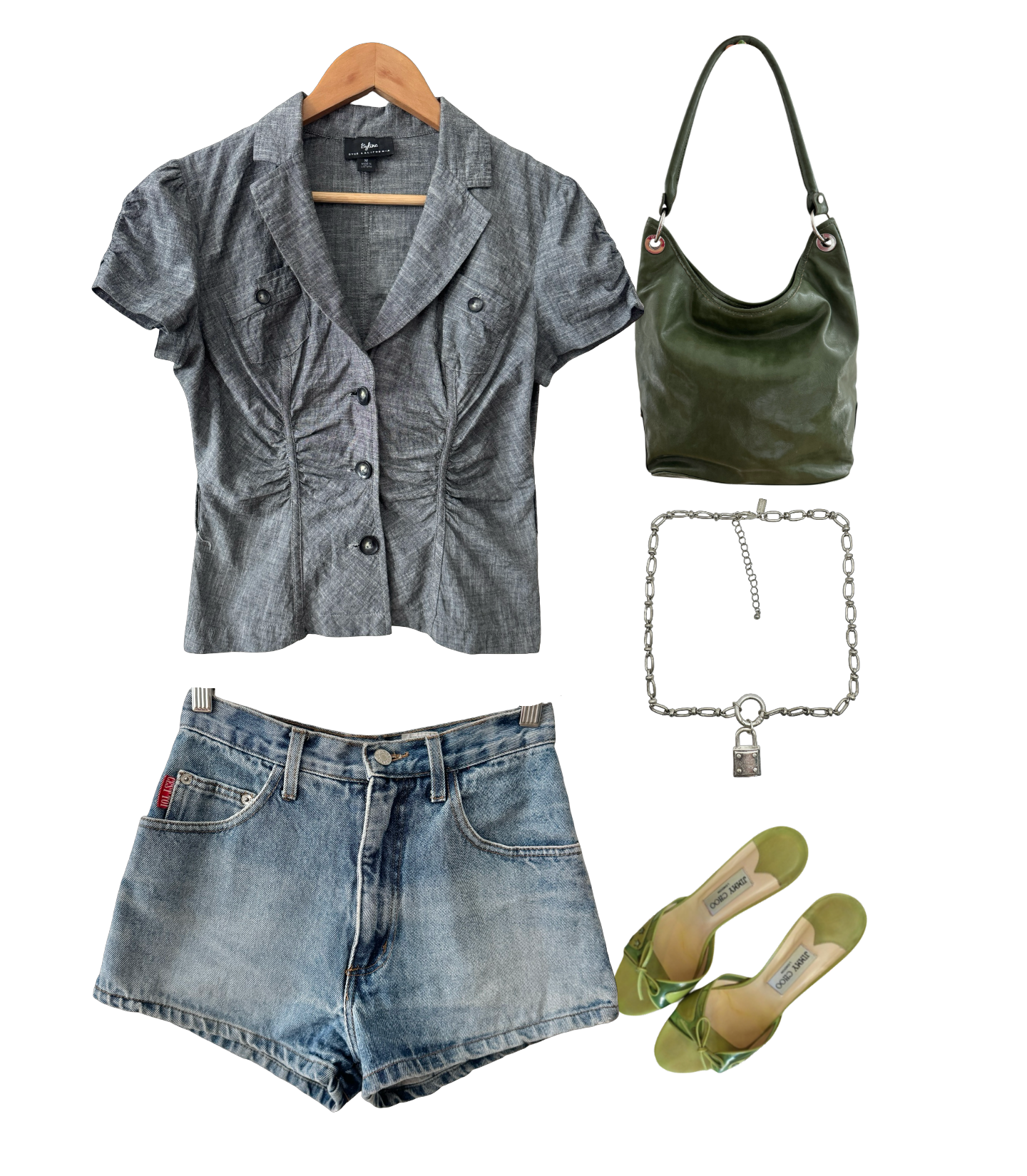 Vintage 90s Byline California Charcoal Suit Top (M)