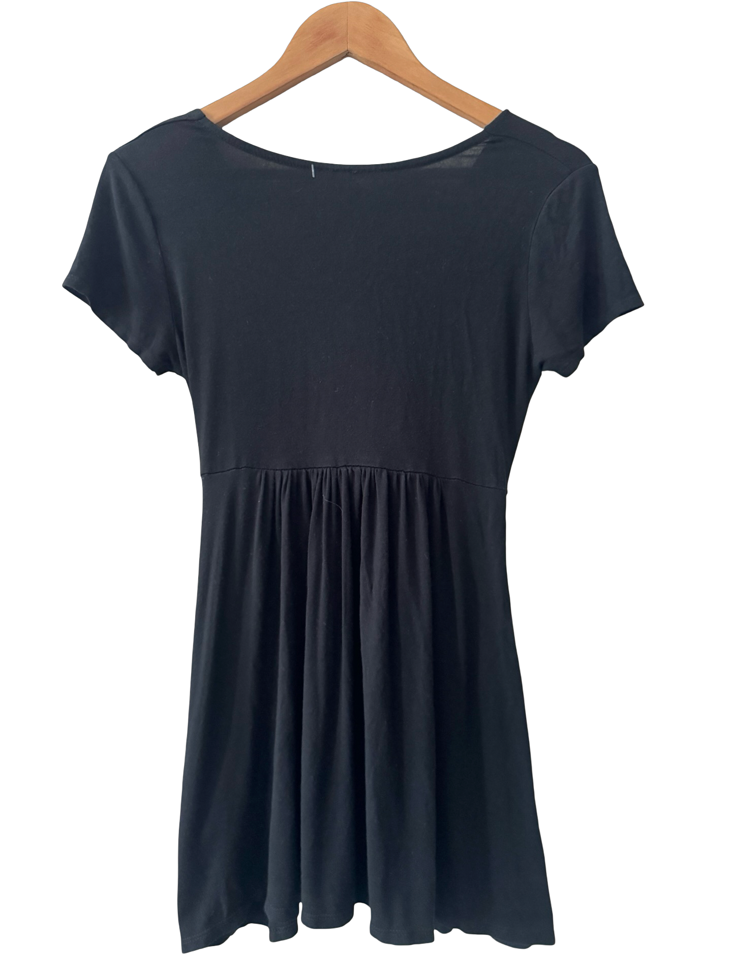 Vintage Black Twist Front Knit Top (M)