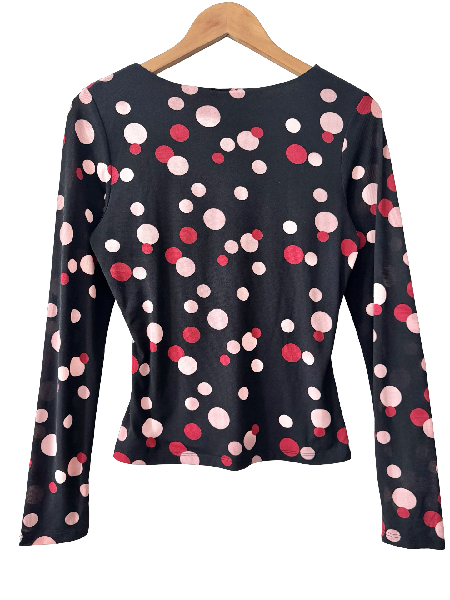 Vintage Y2K Retro Dotted Ruched Top (M)