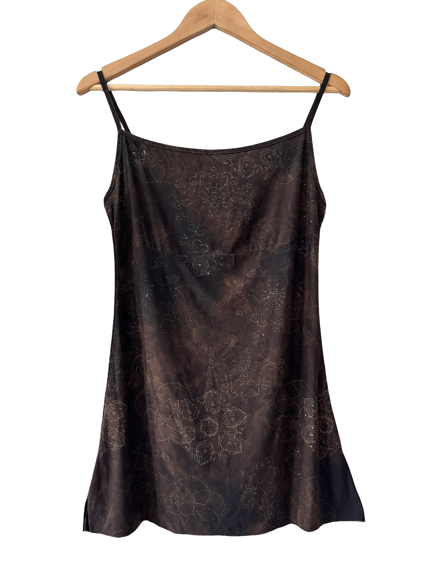Vintage 90s Indie Chocolate Paisley Cami (M)