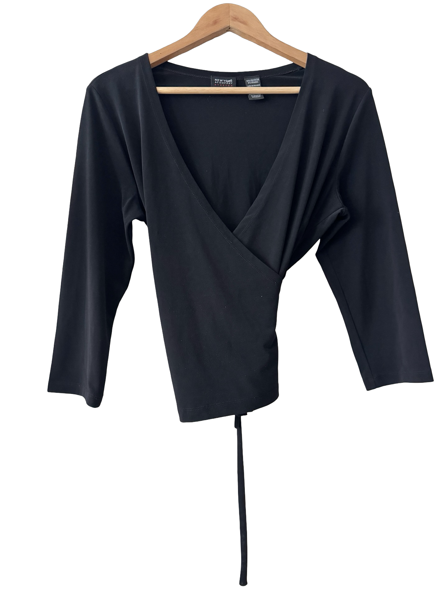 Vintage Y2K Ballet Wrap Knit Top (M)