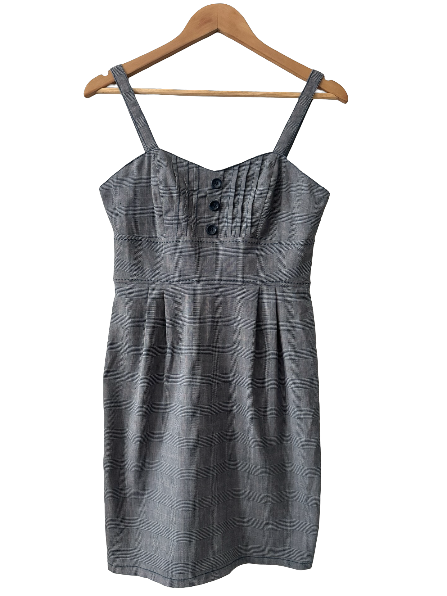 Vintage DKNY Jeans Plaid Empire Mini Dress (S/M)