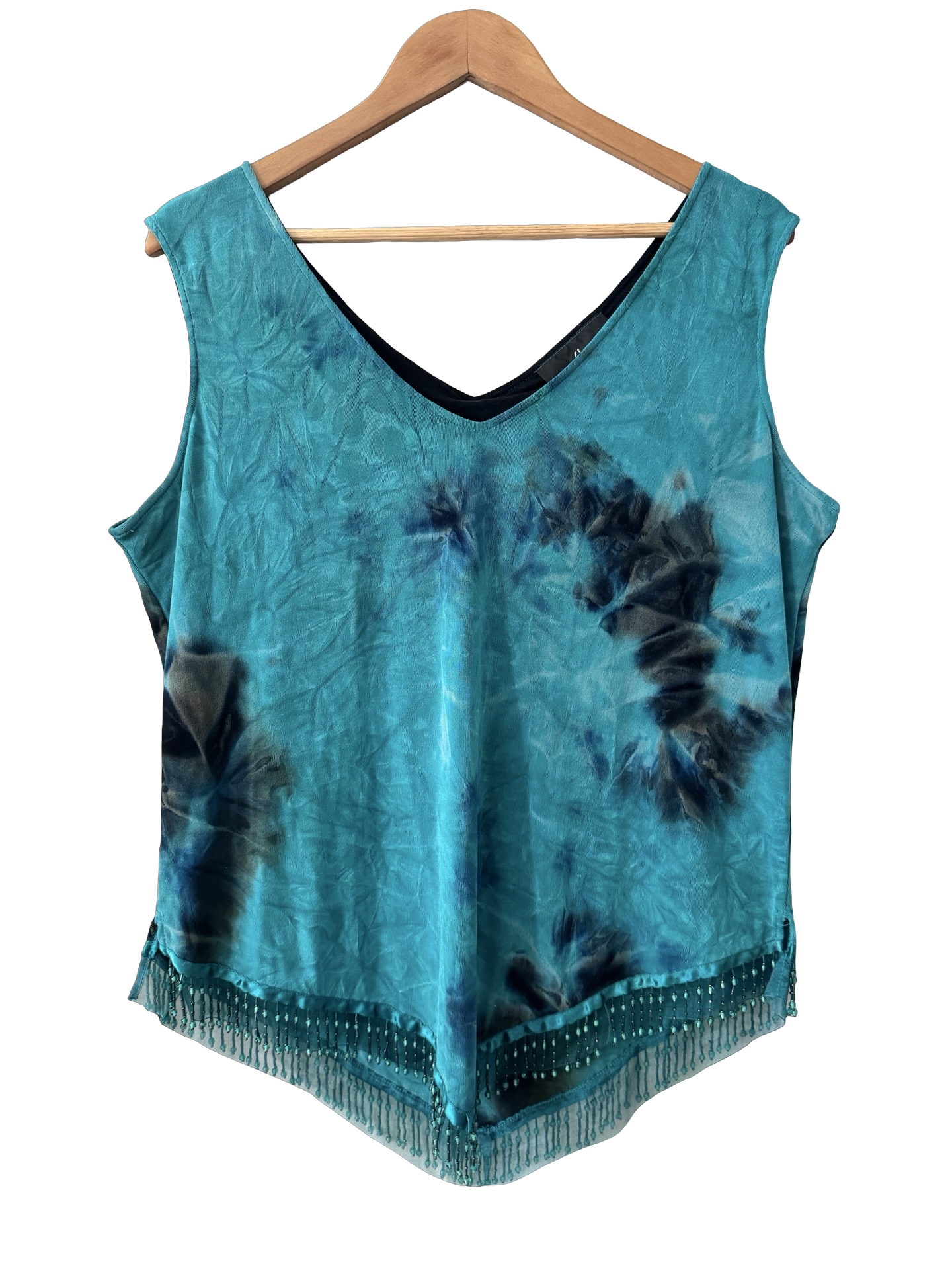 Vintage Artisan Ocean Tide Beaded Top (XL)