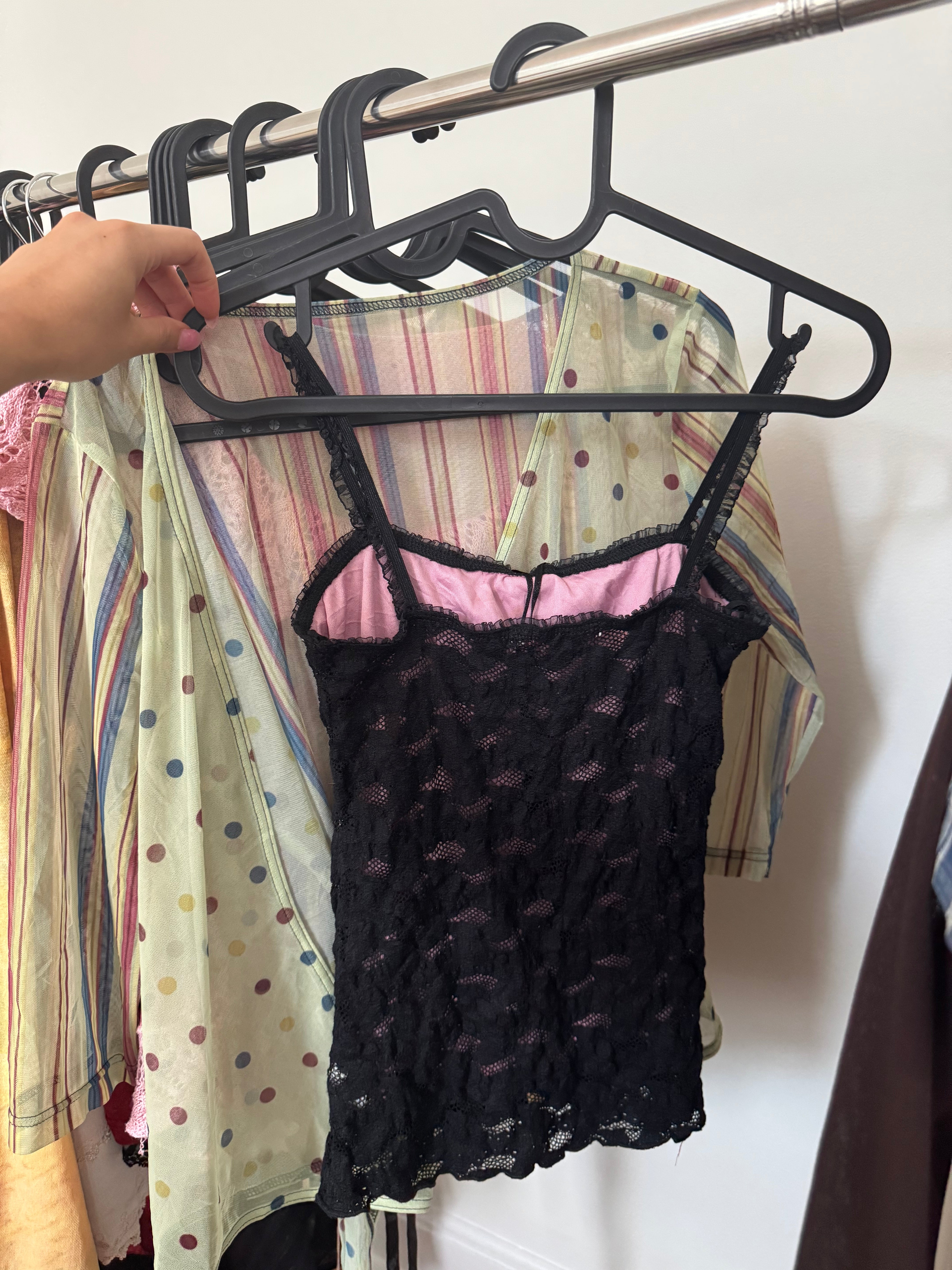 Vintage 90s Dainty Lace Up Cami (XS)