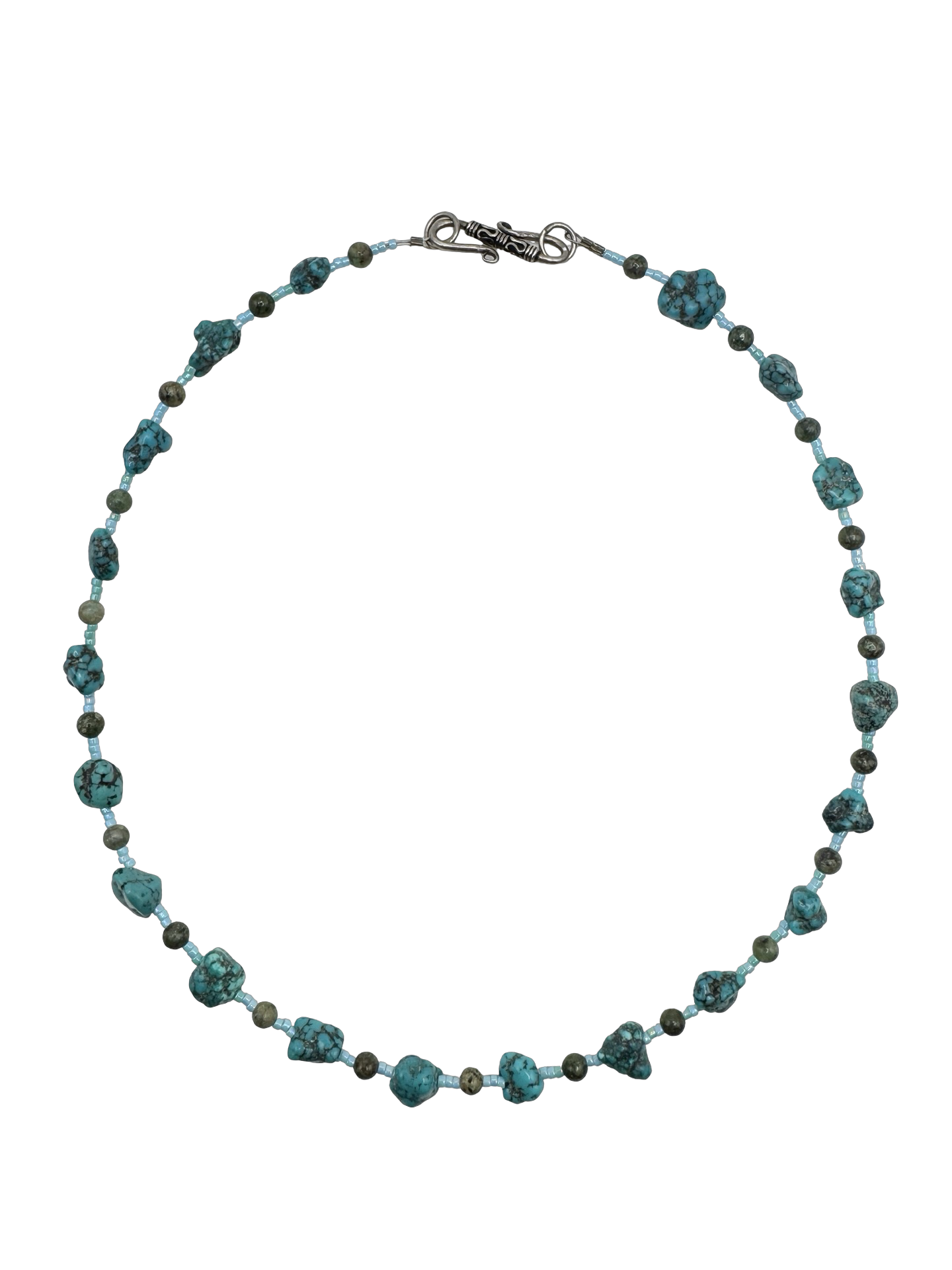 Vintage Turquoise Stone Beaded Necklace