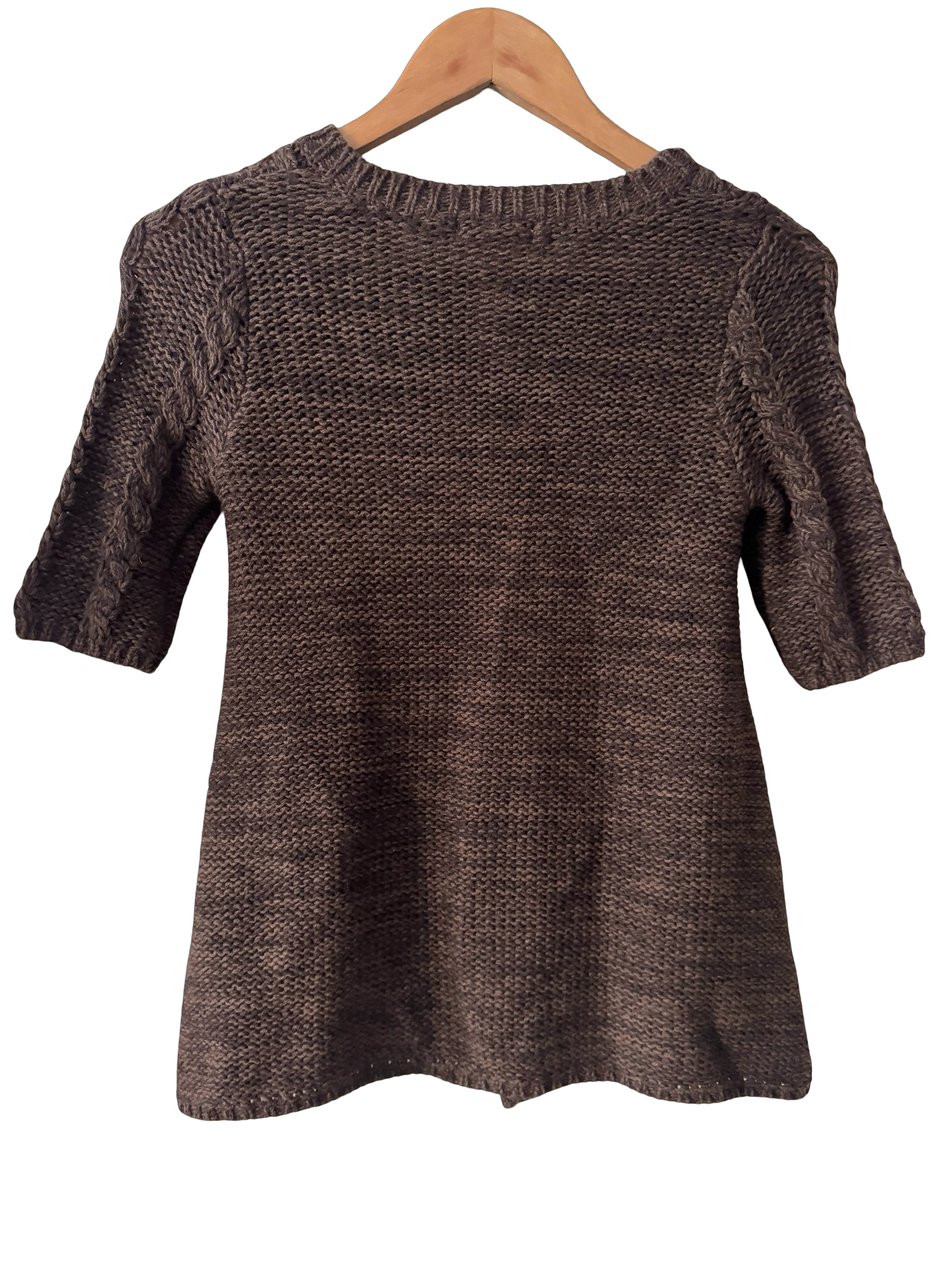 Vintage Y2K Cocoa Cable Babydoll Knit (S)
