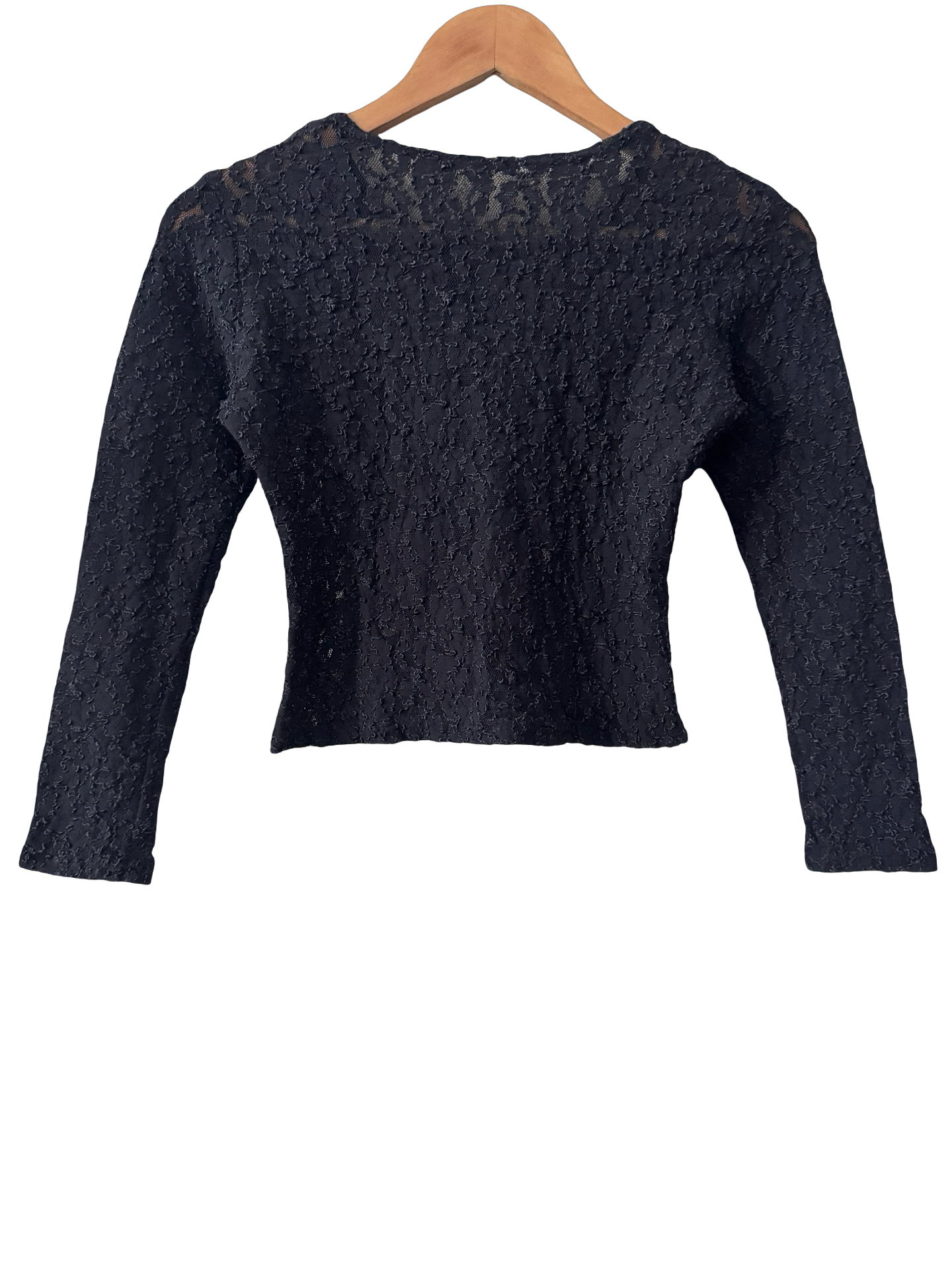Vintage 90s Midnight Texture Crop Top (Small)