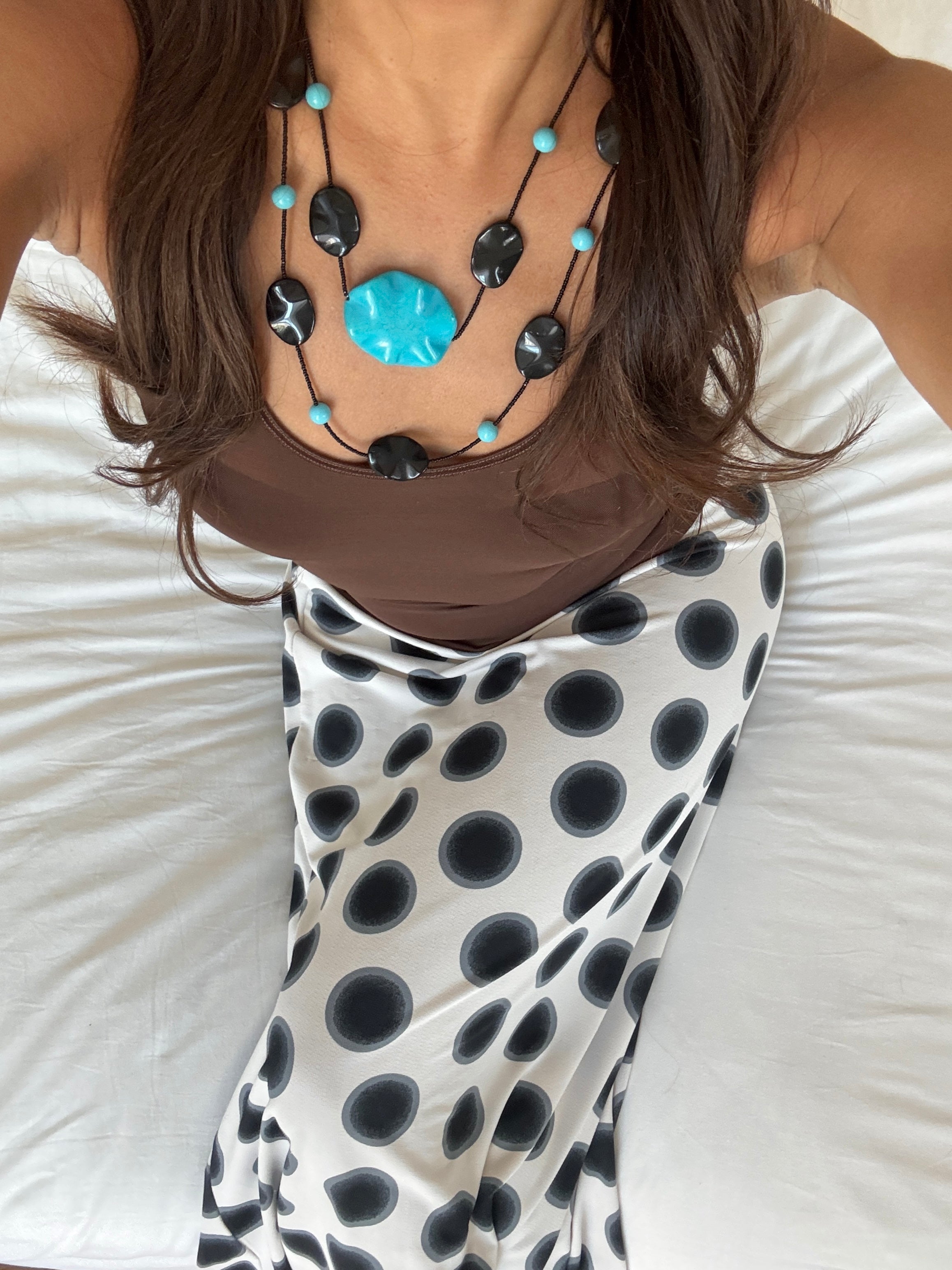 Vintage Electric Tide Beaded Necklace