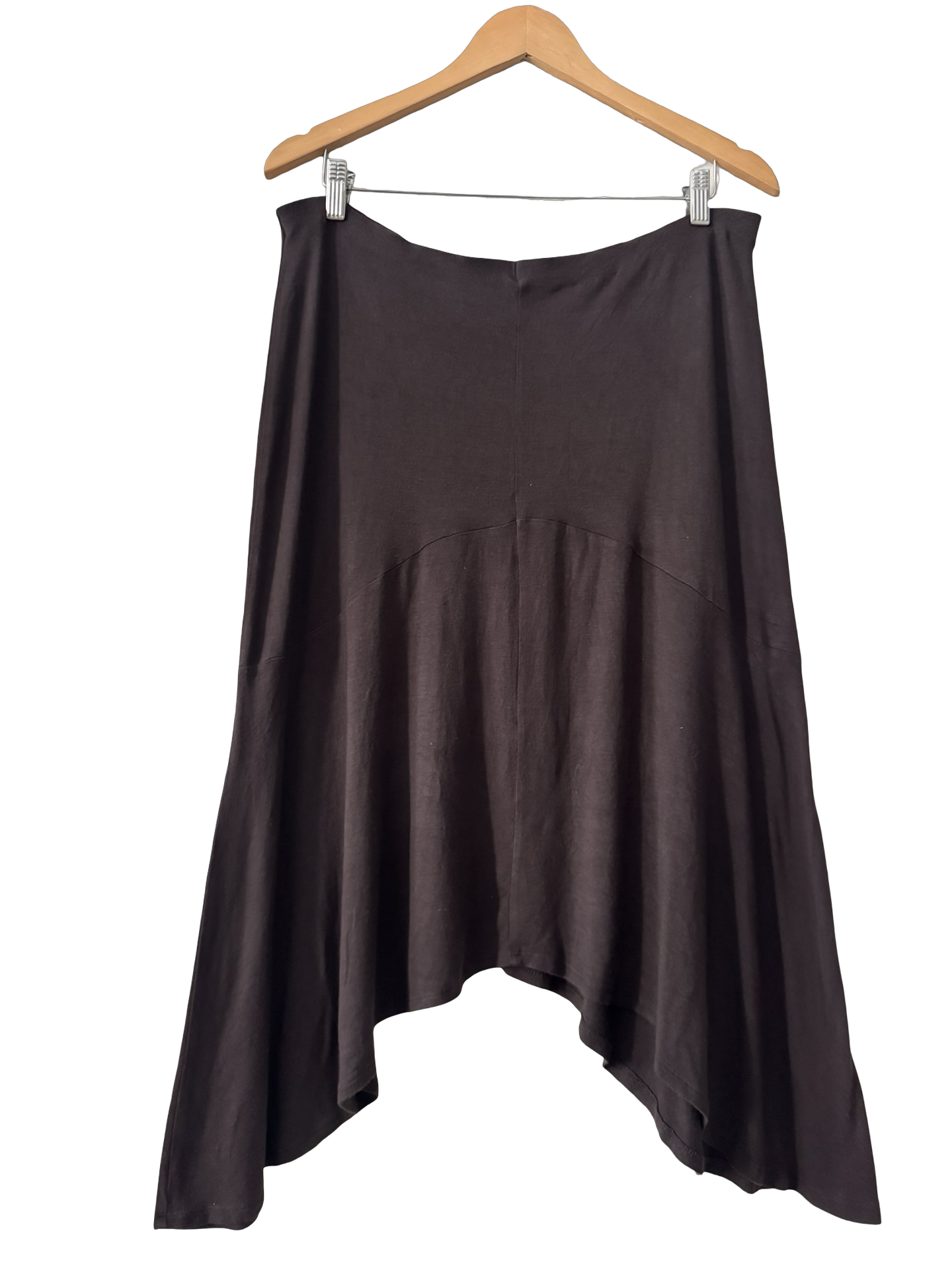 Vintage Y2K Cocoa Handkerchief Knit Skirt (L-XL)