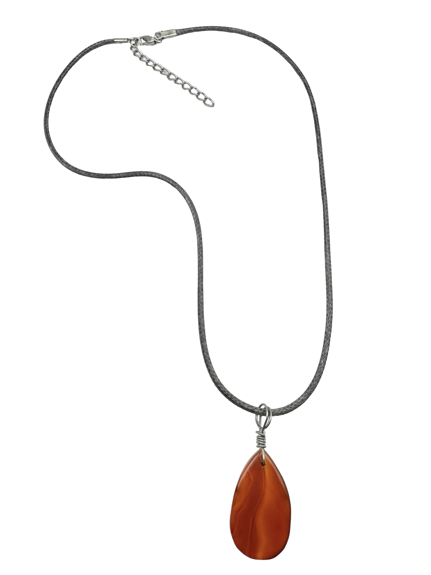 Vintage Y2K Burnt Sienna Teardrop Necklace