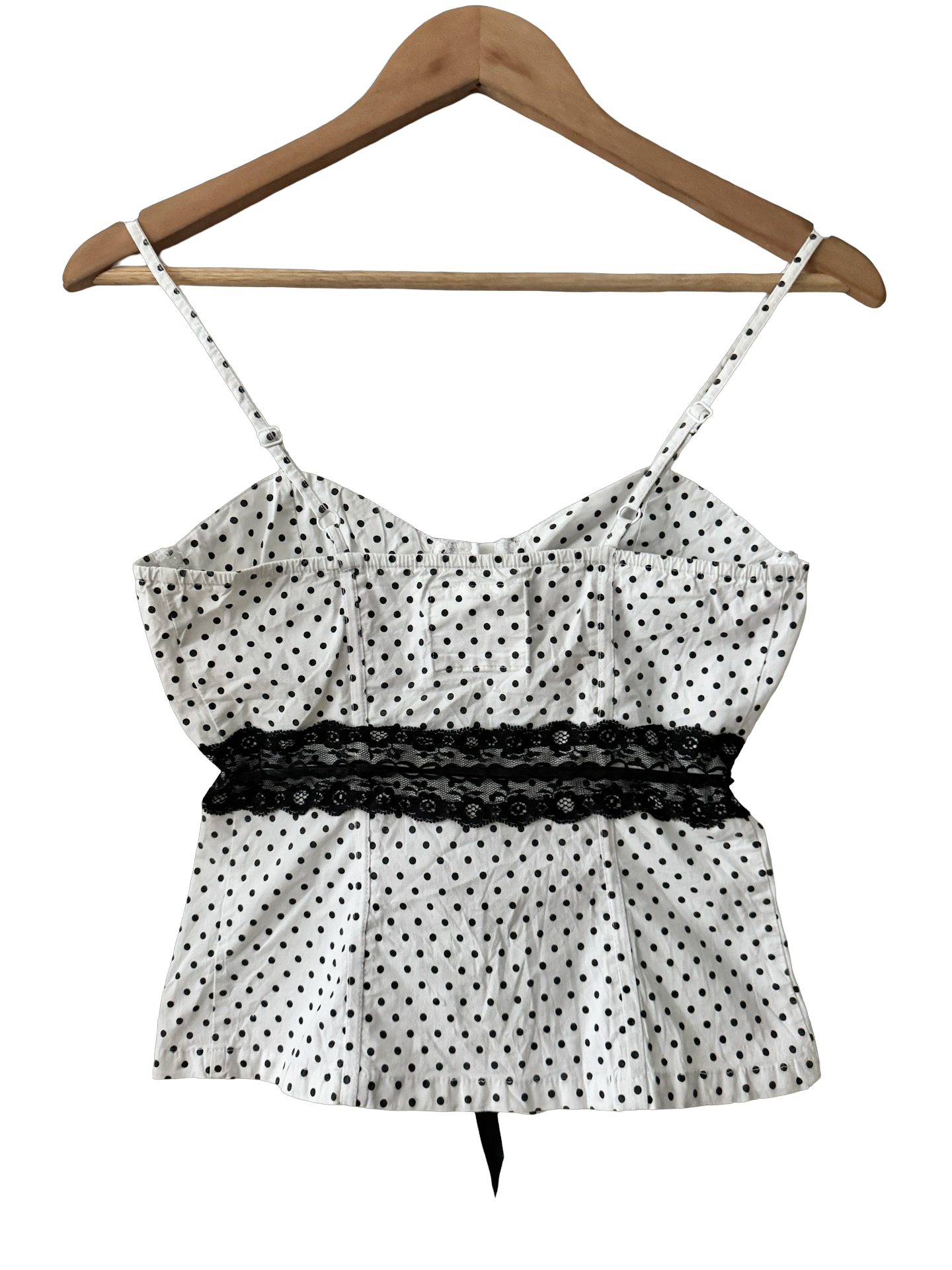 Vintage Y2K French Café Polka Dot Bustier (S)
