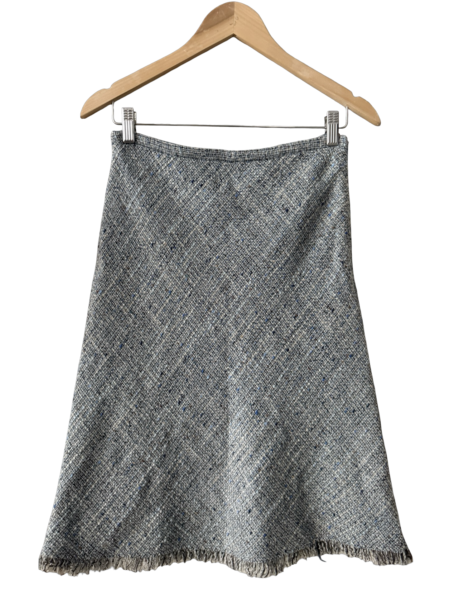 Vintage Y2K Library Girl Tweed Midi Skirt (XS)
