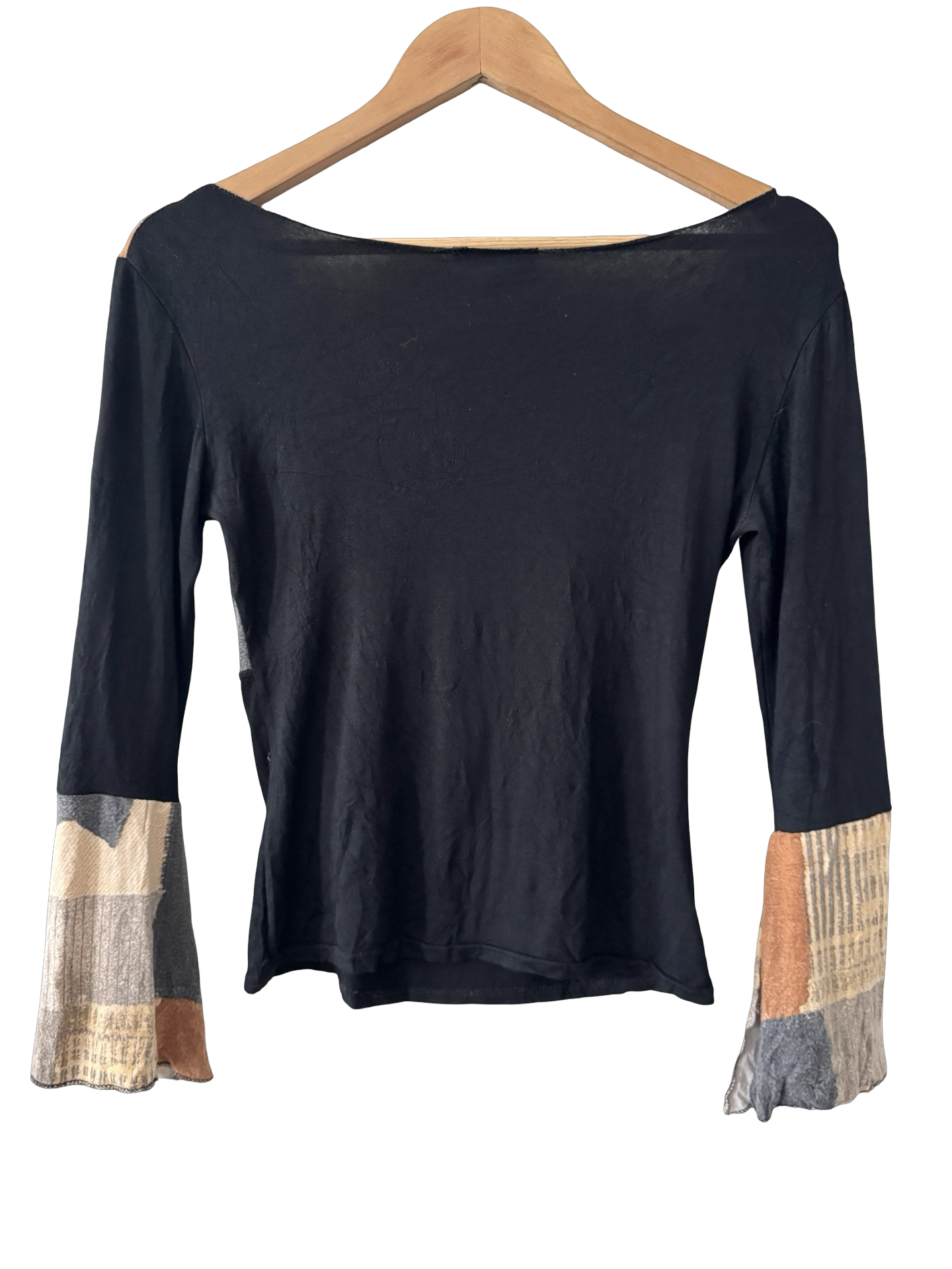 Vintage Y2K Christelle Paris Cutout Flare Sleeve Top (M)