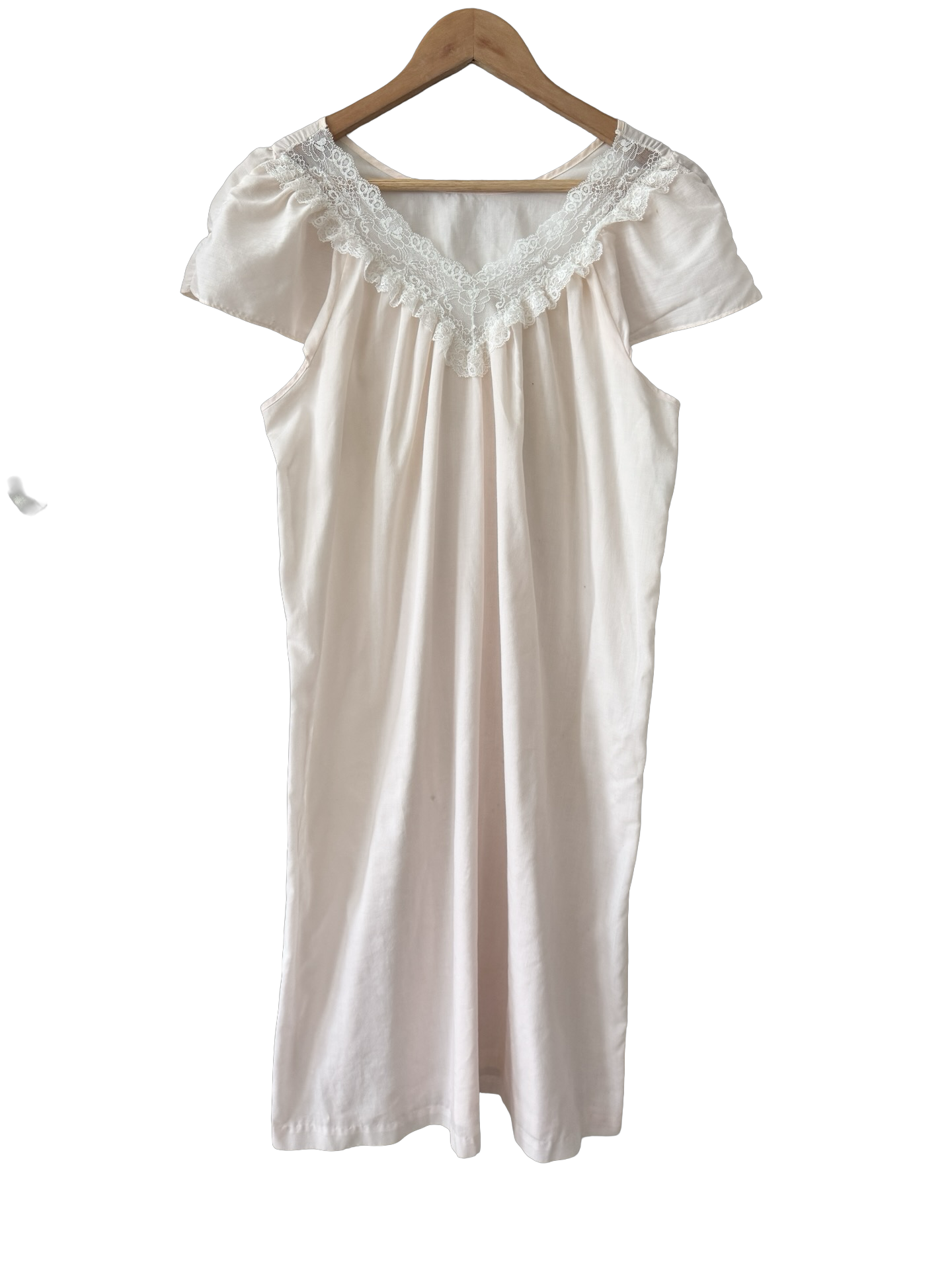 Vintage 50s Prairie Semi-Sheer Cotton Midi Dress (M)