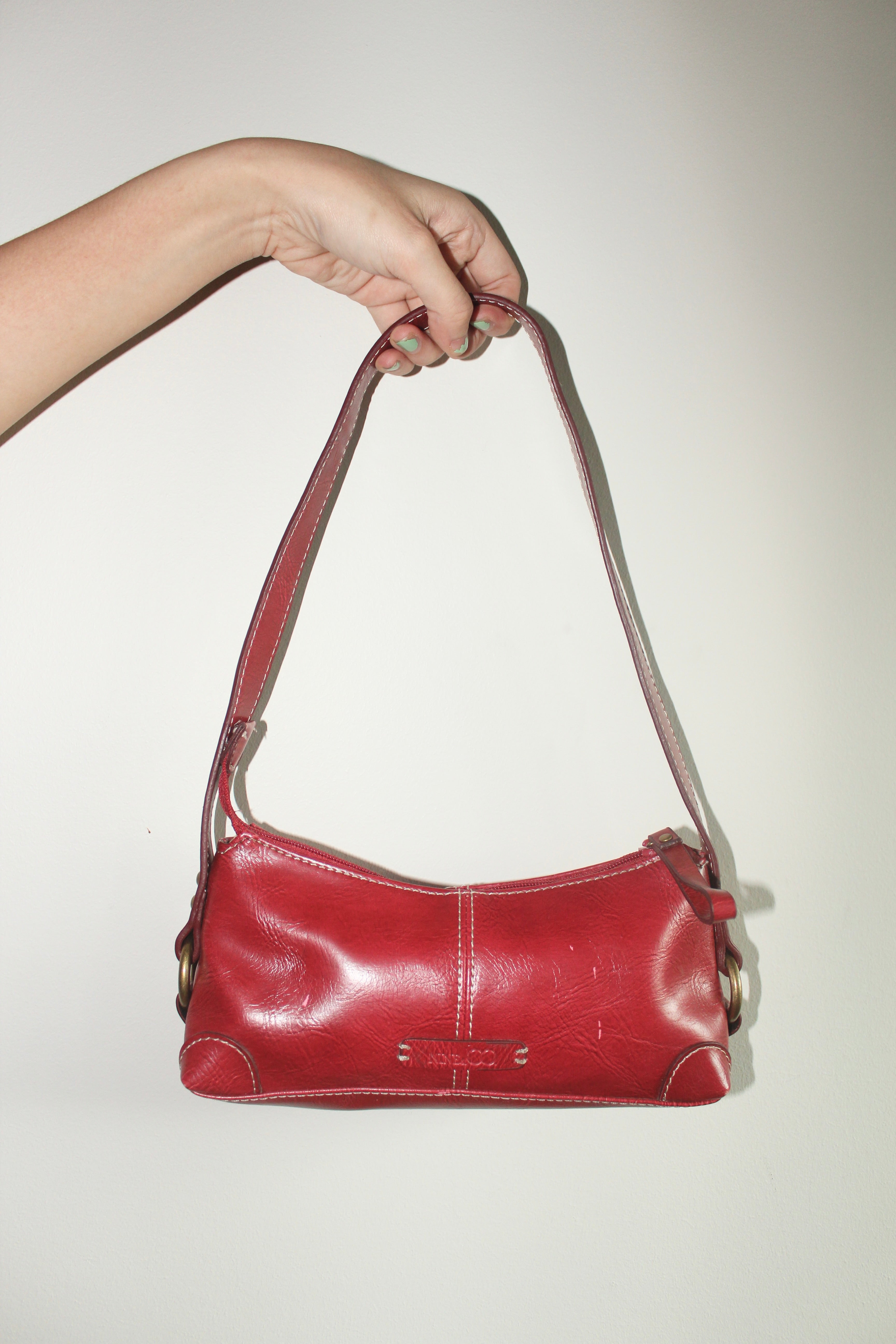 Vintage 90s Cherry Red Shoulder Purse