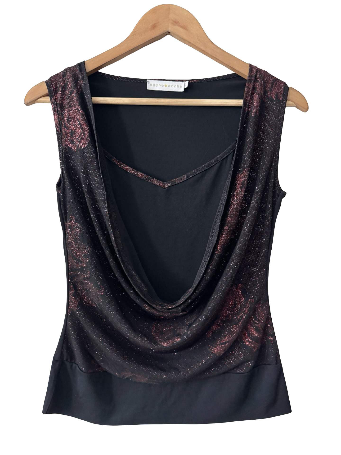 Vintage Y2K French Crimson Rose Afterparty Top (M)