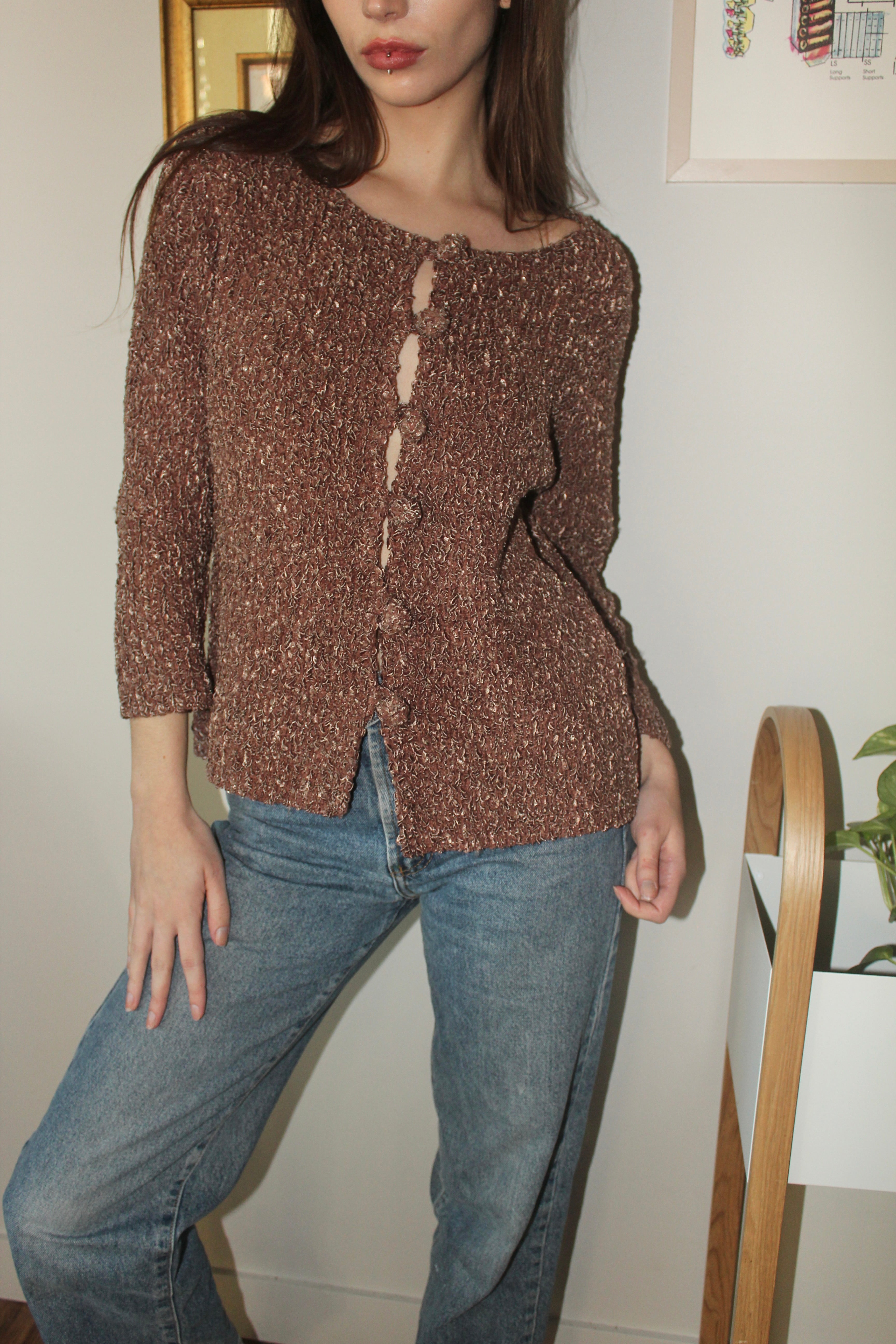 Vintage 90s Cozy Speckled Knit (M)