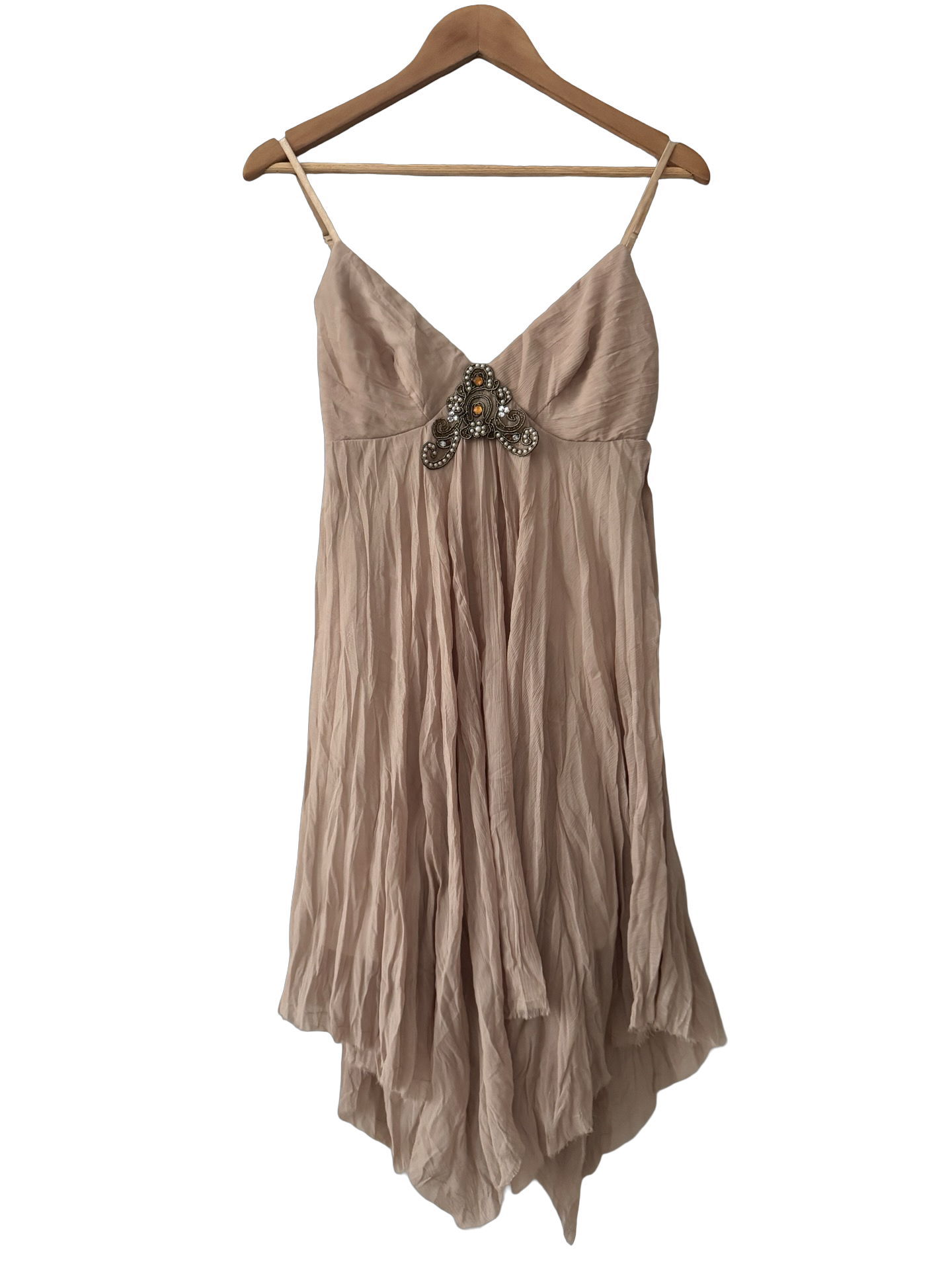 Vintage Y2K Goddess Beaded Babydoll Dress (S-M)