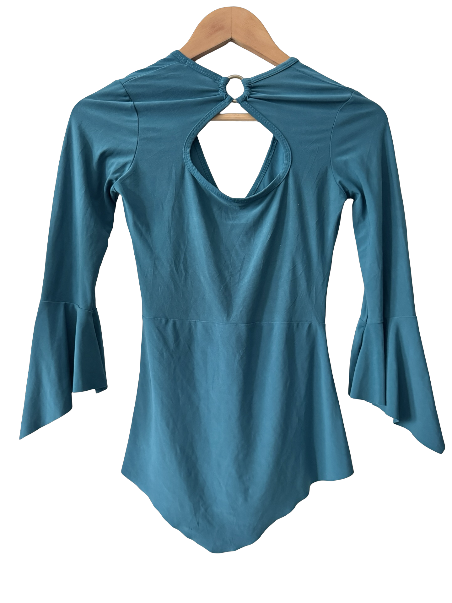 Vintage Y2K Blue Hour Bell Sleeve Top (S)