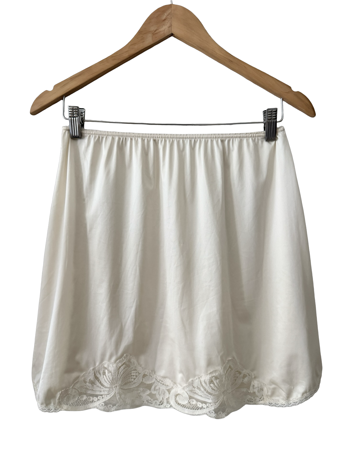 Vintage 60s Ivory Lace Half Slip (S/M)