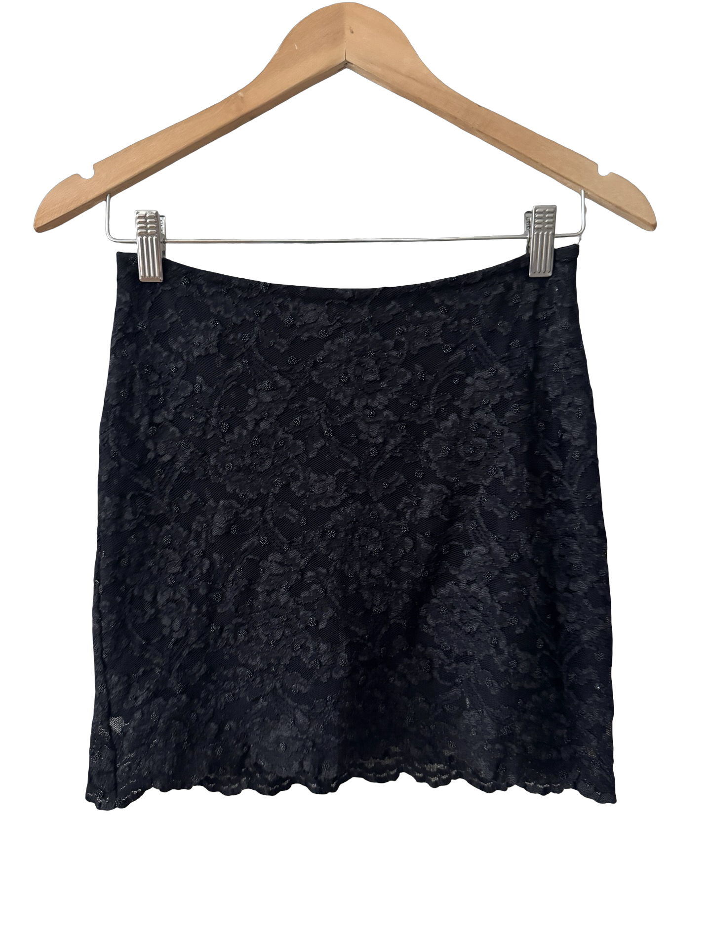 Vintage Y2K Bisou Bisou Lace Mini Skirt (XS)