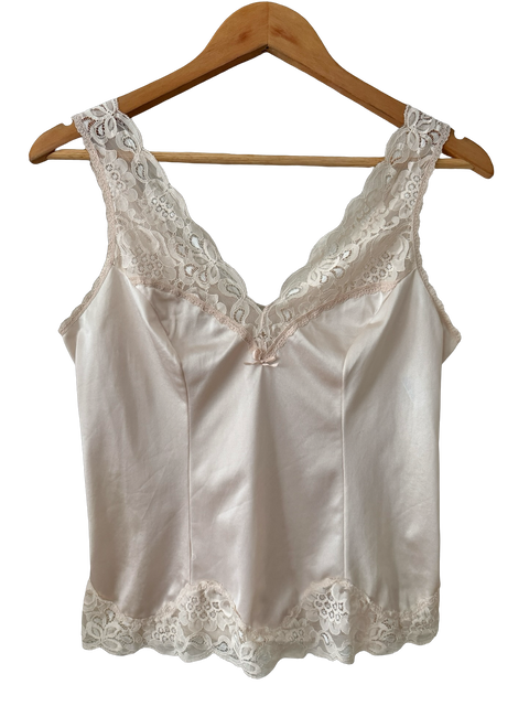 トップス MALION vintage 4way lace camisole Vintage Blush Satin Lace Camisole (S/M) | ThreeDays-AWeek