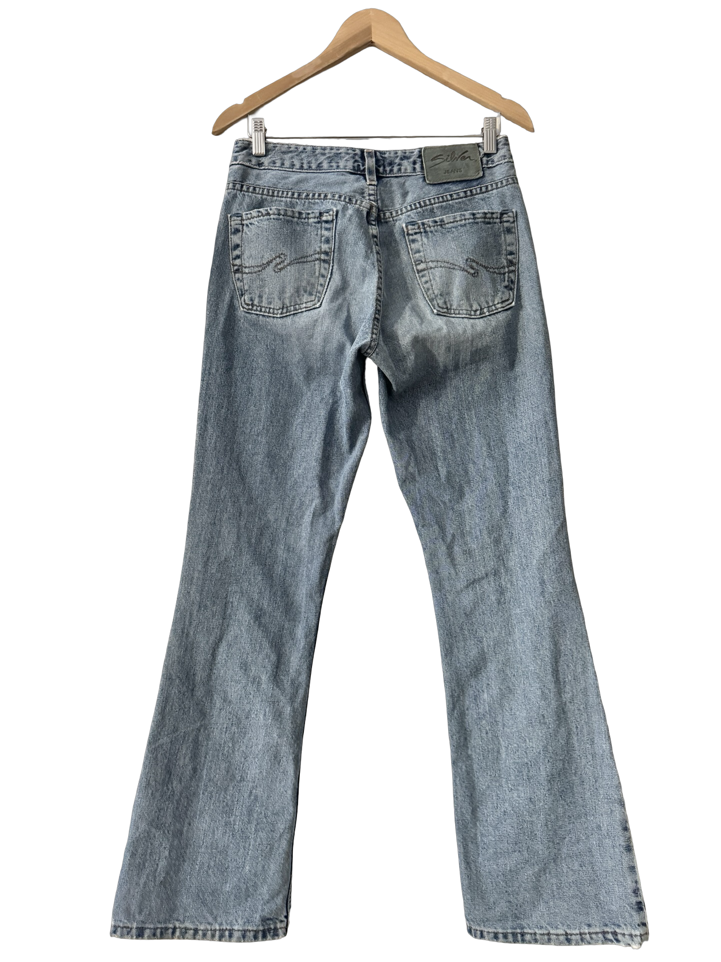 Vintage Y2K Heartbreaker Faded Flare Jeans (S)