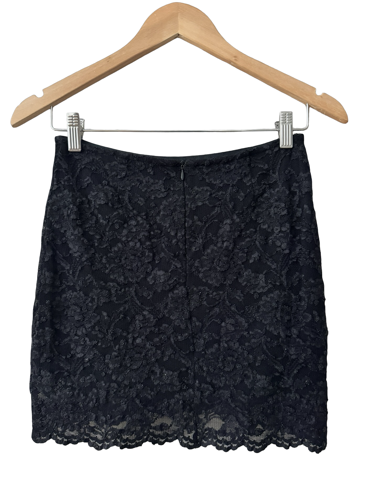 Vintage Y2K Bisou Bisou Lace Mini Skirt (XS)
