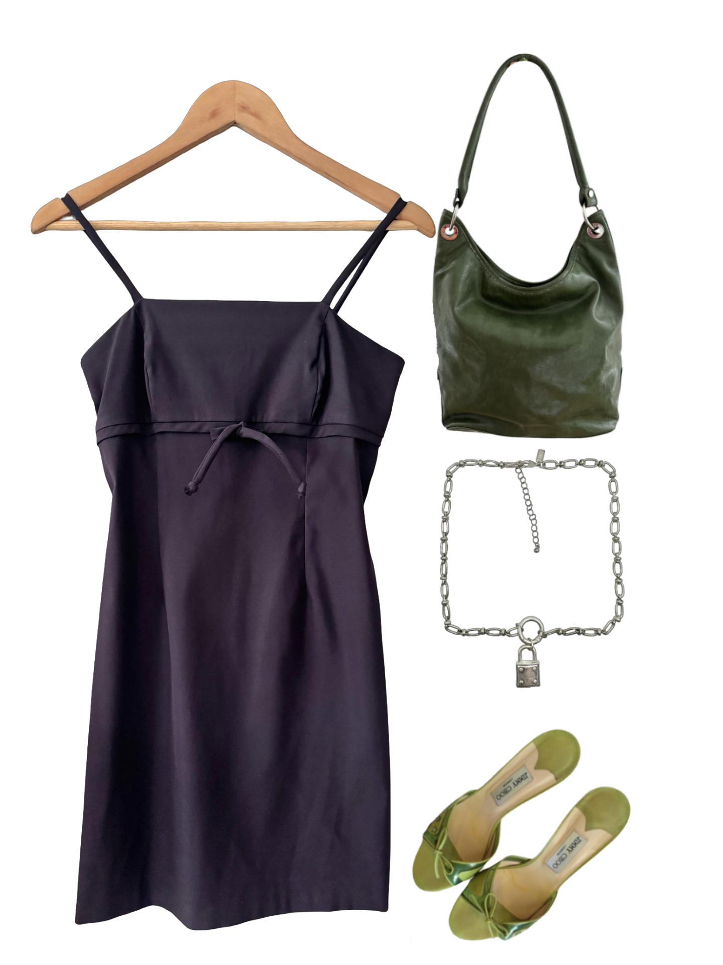 Vintage 90s Eggplant Babydoll Mini Dress (S)