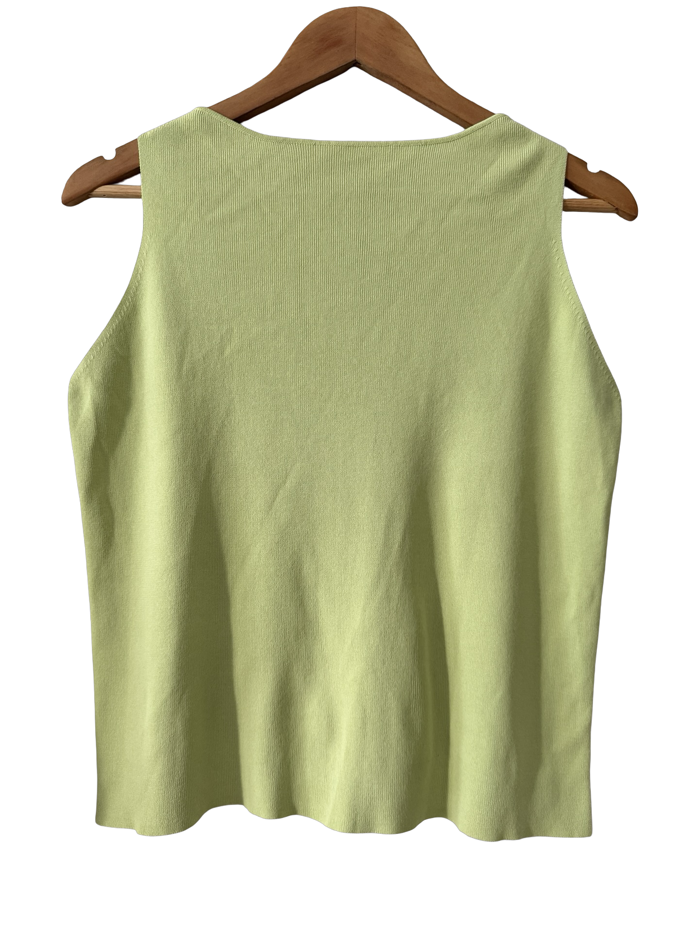 Vintage Y2K Lime Sorbet High-neck Knit Tank (L)