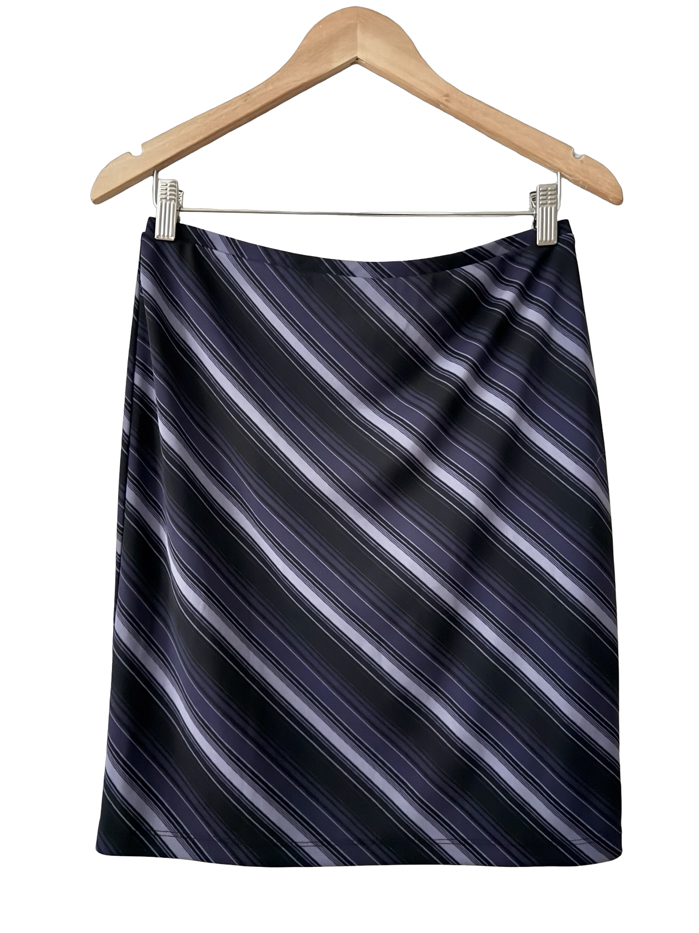 Vintage Y2K Twilight Stripe Midi Skirt (M)