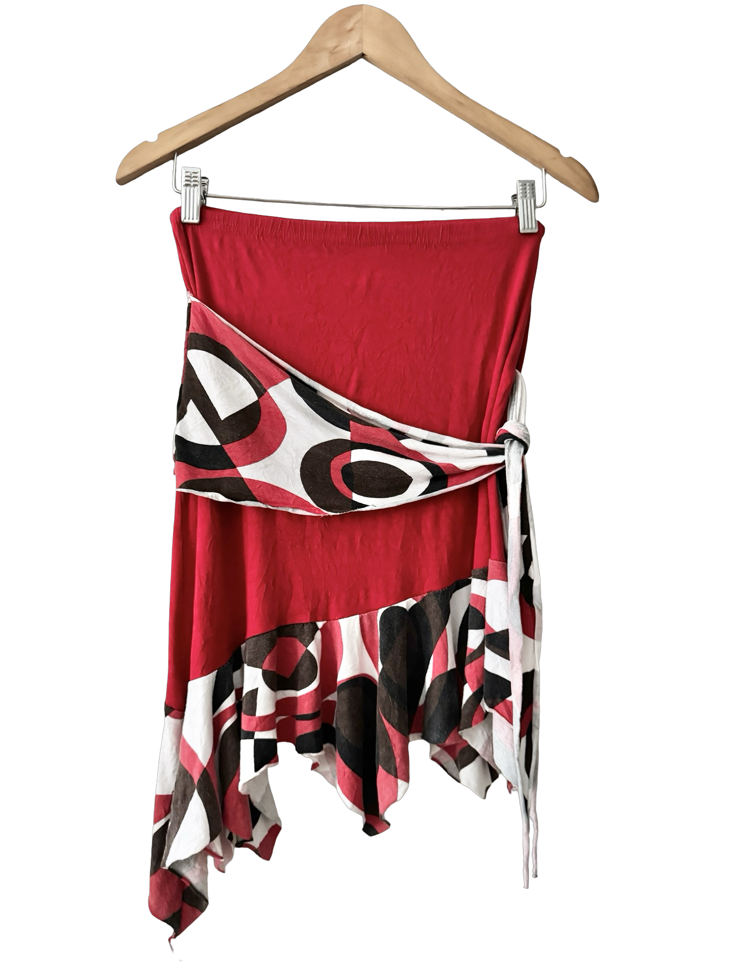 Vintage Y2K Cherry Bomb Tie Handkerchief Skirt (S/M)