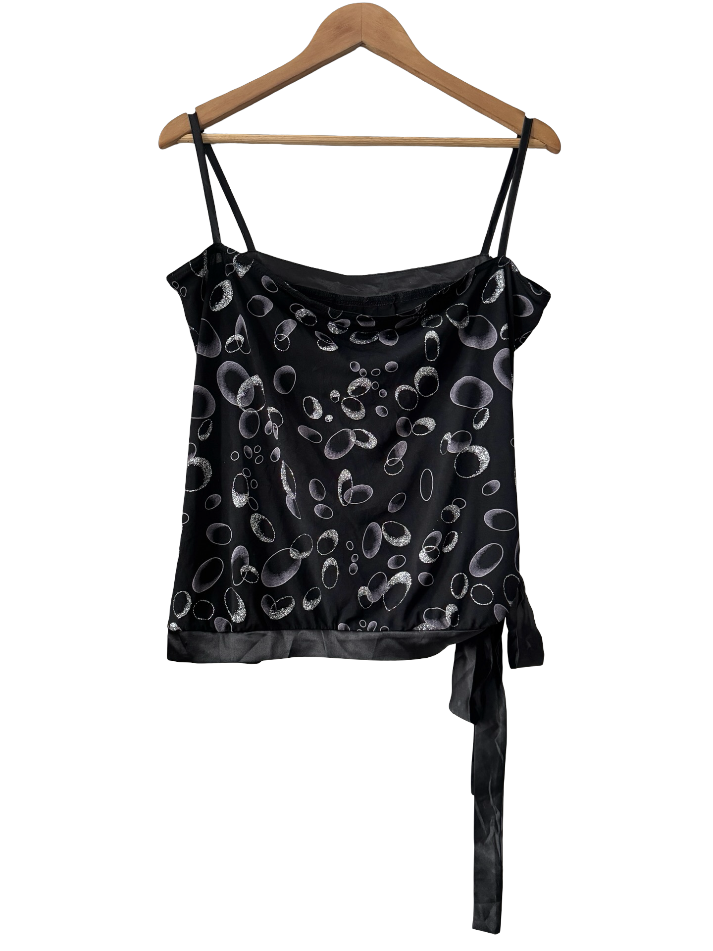 Vintage Y2K Disco Bubble Tie Cami (L)