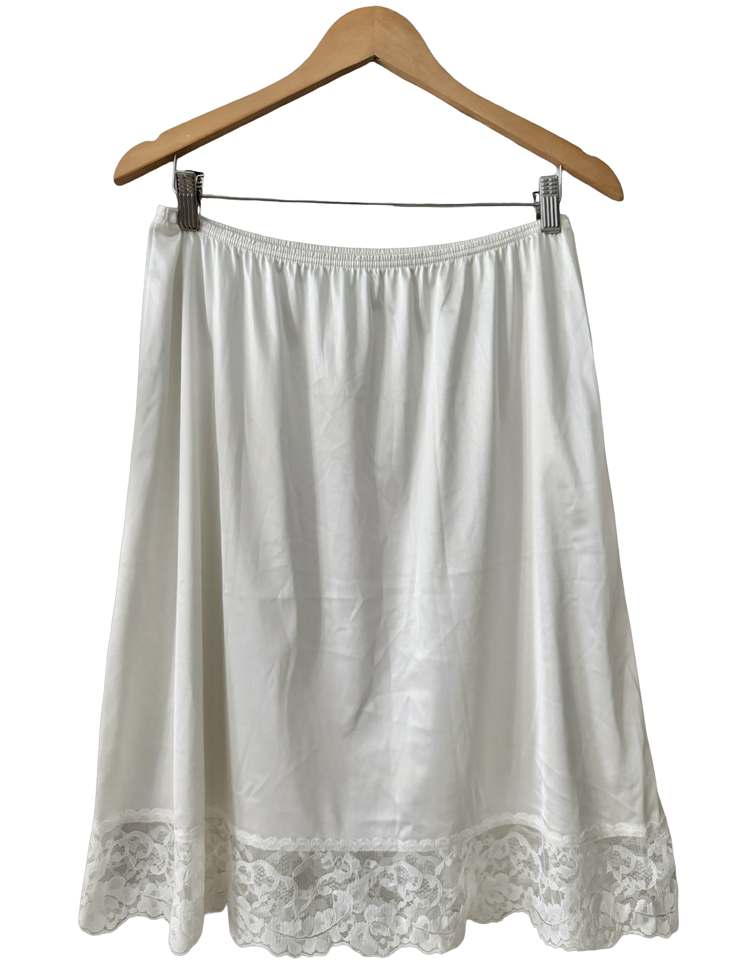 Vintage 60s Angel Lace Slip Midi Skirt (M-L)