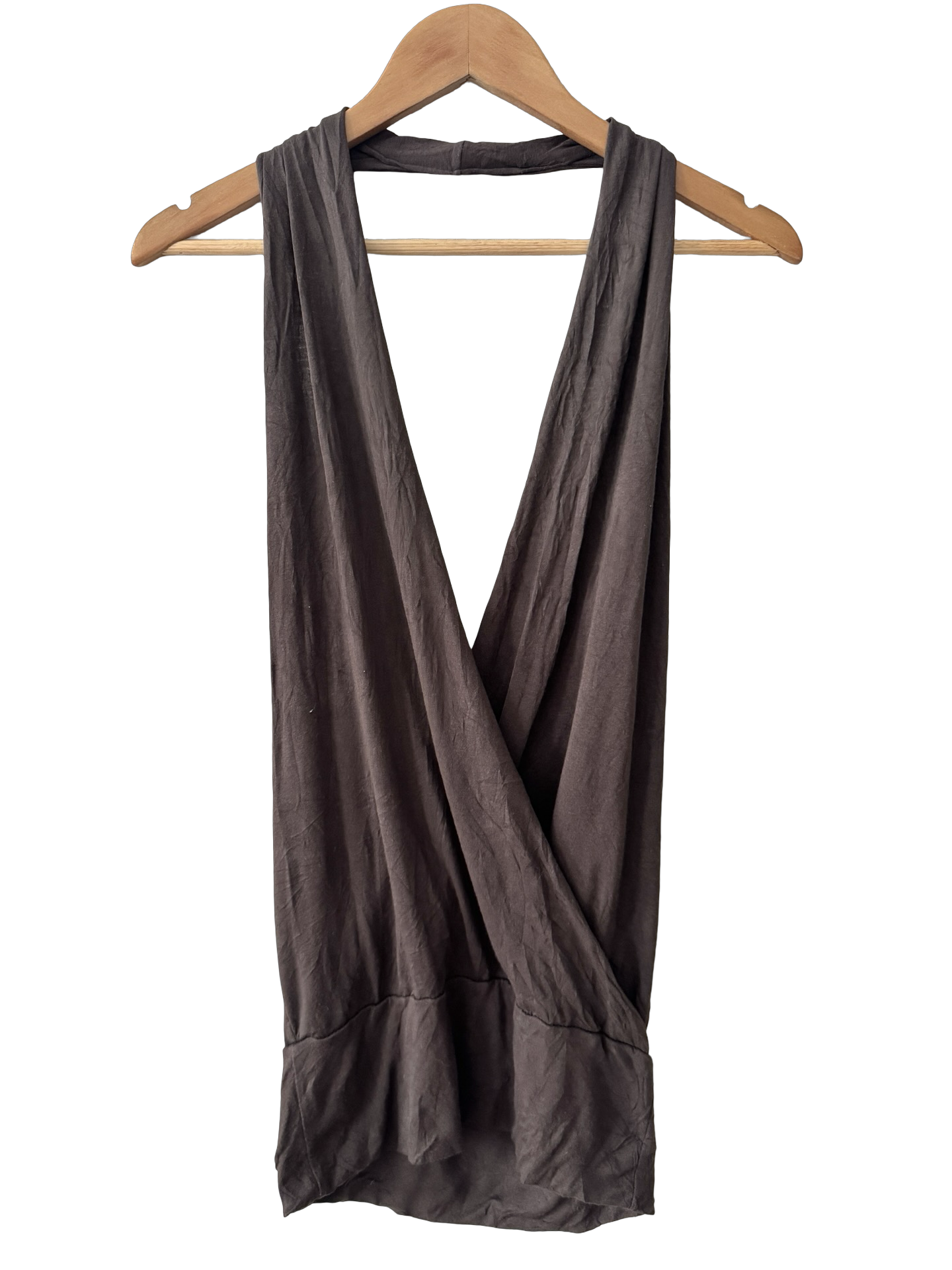 Vintage Y2K Espresso Drape Top (M)