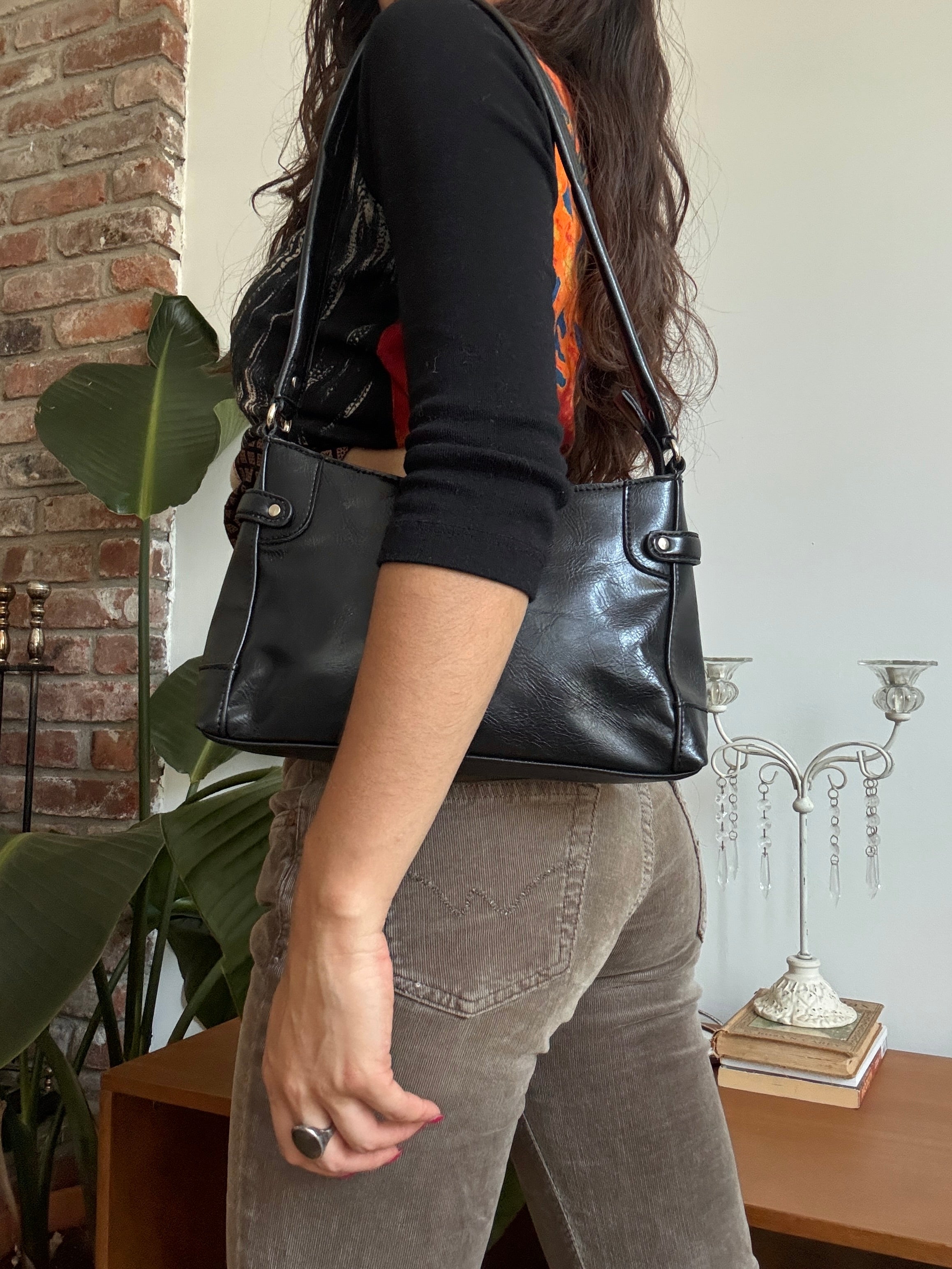 Vintage Y2K Liz Claiborne Little Black Shoulder Bag