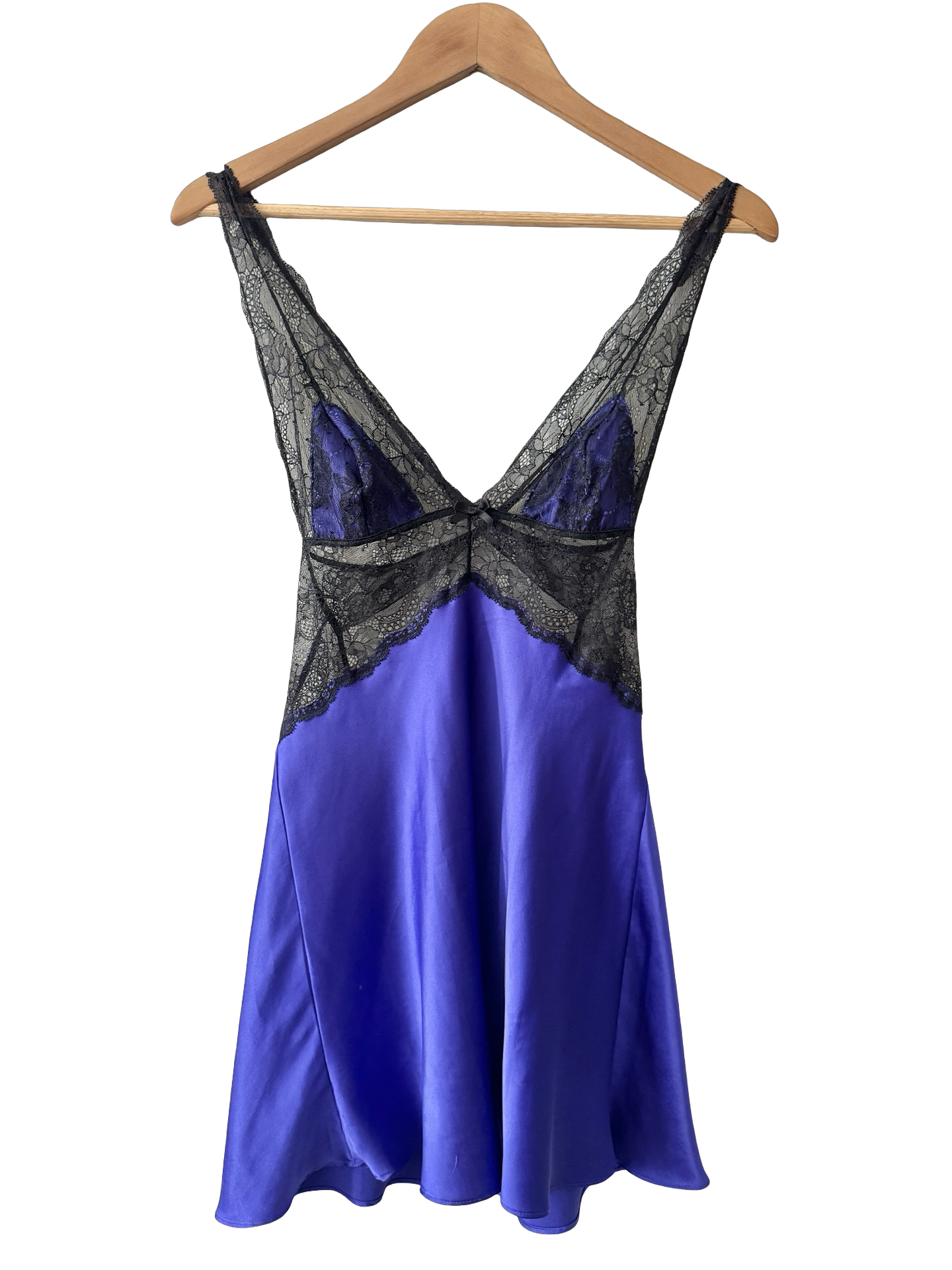 Vintage Victoria’s Secret Sapphire Lace Mini Dress (S)