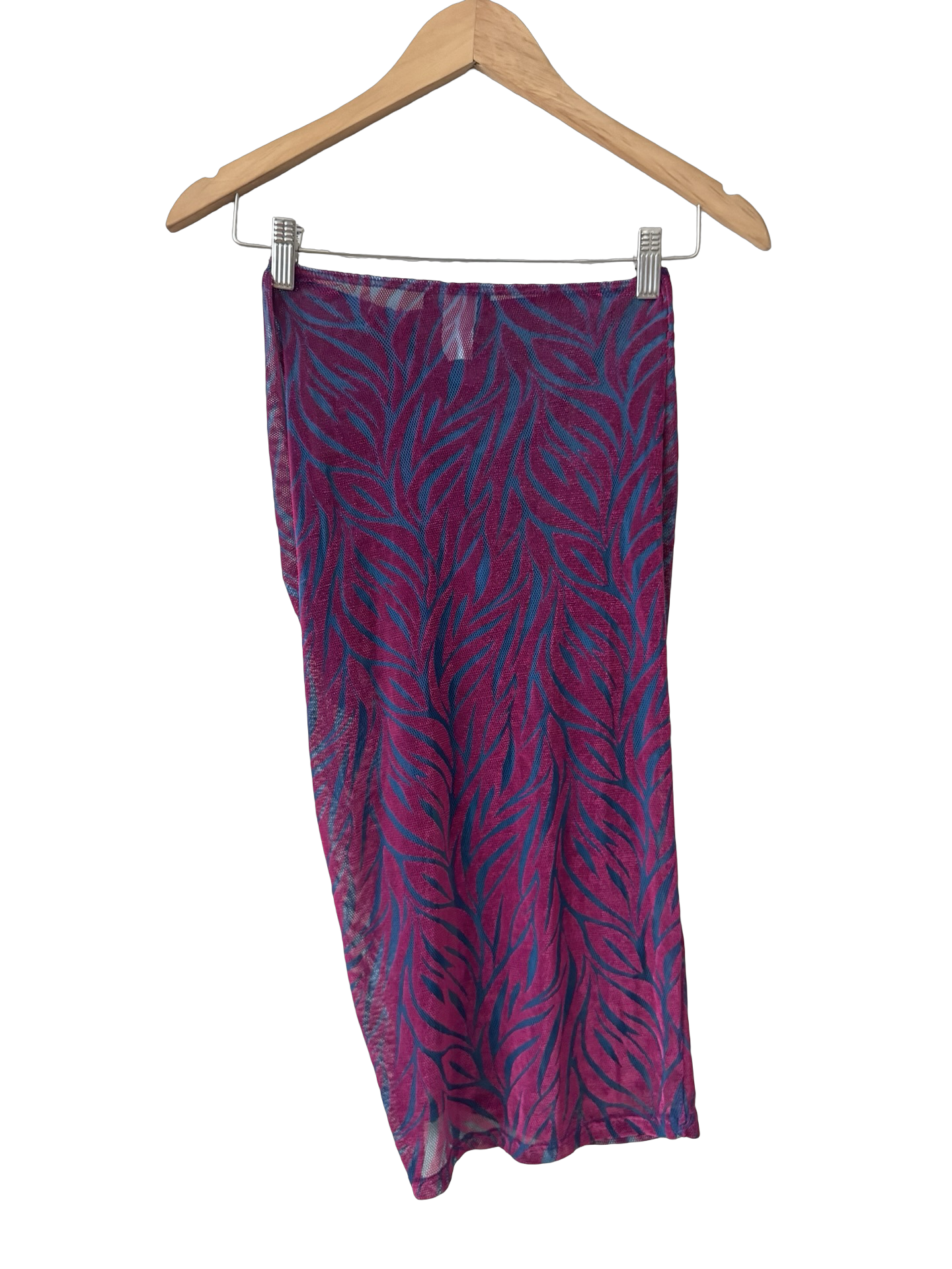 Vintage Y2K Ink Sheer Y2K Midi Skirt (S)
