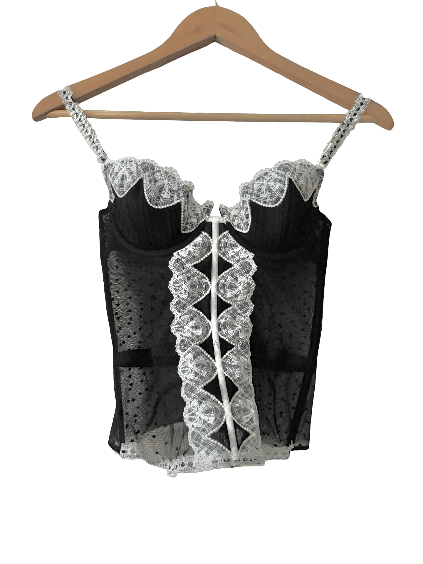 Vintage Y2K After-Dark Lace Bustier (S)