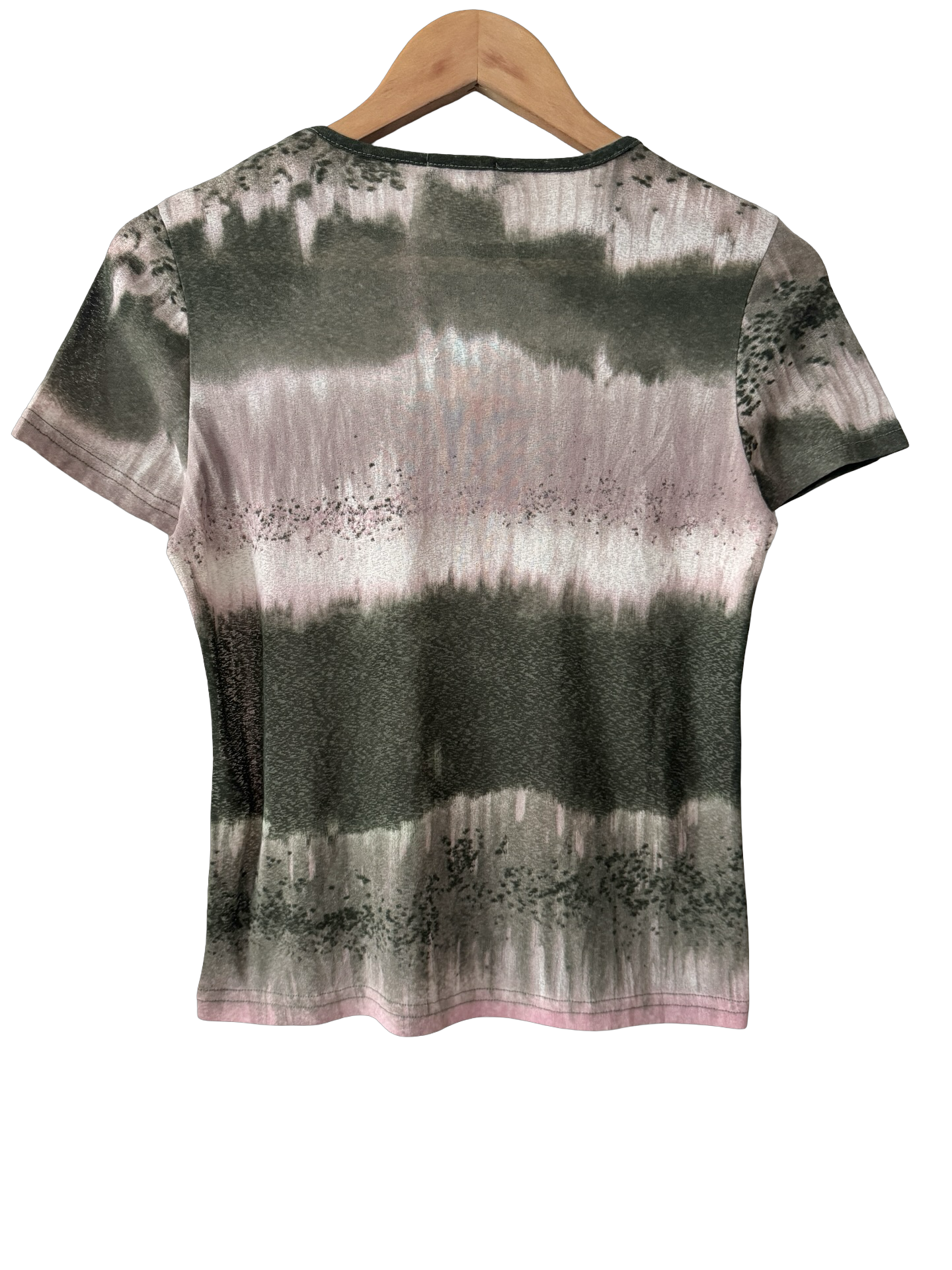 Vintage 90s Parisian Watercolor Mesh Tee (M)