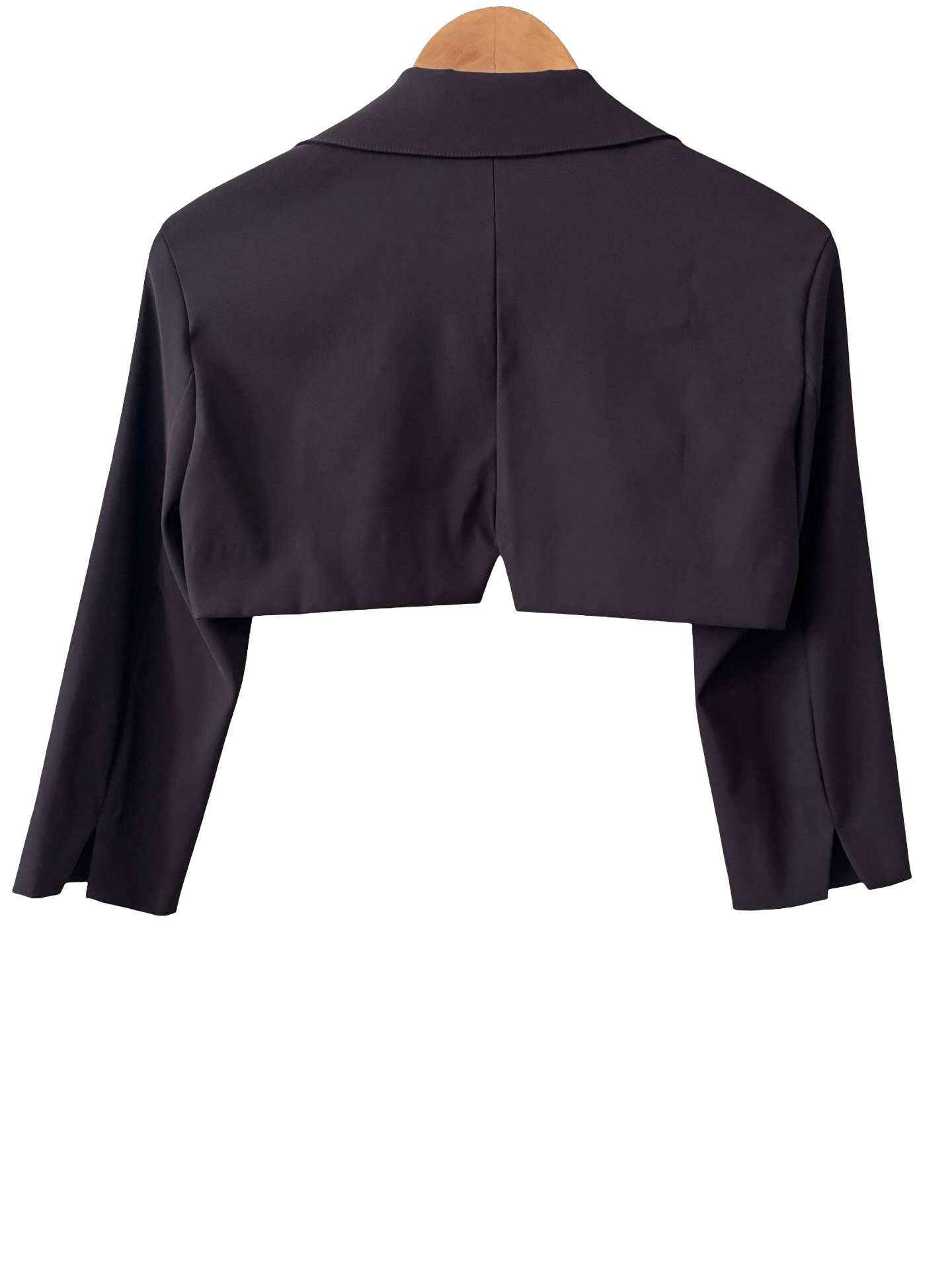 Vintage Y2K Eggplant Cropped Bolero Jacket (S)